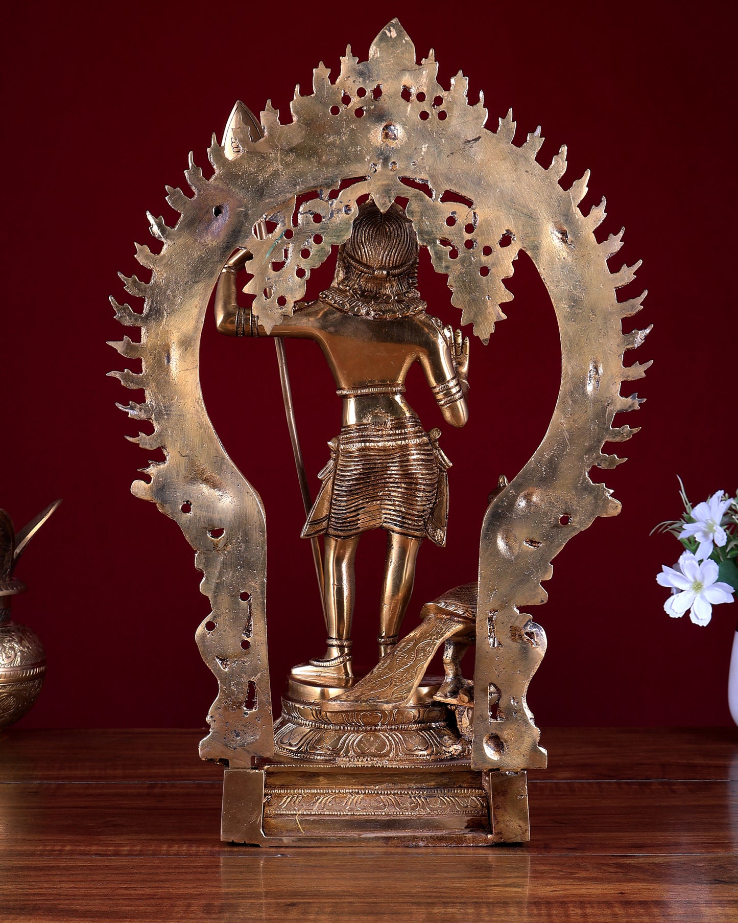 Pure Brass Murugan swamy Kartikeya Idol 16.5 inch