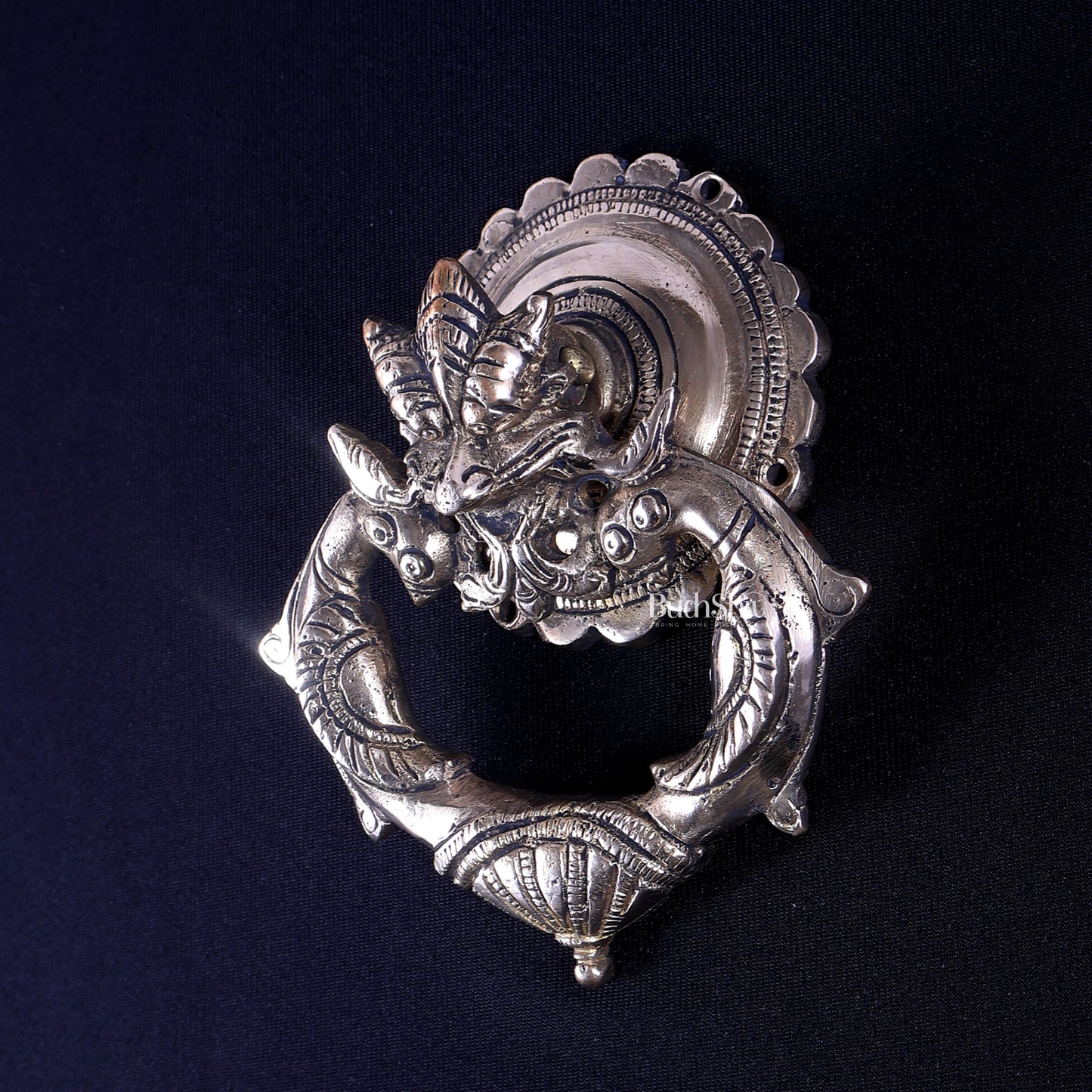 Brass Yali Design Door Knocker Shiny Brass tone