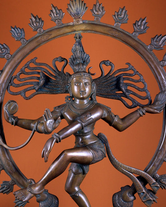 Panchaloha Bronze Nataraja Sculpture | Chola Theme Museum Grade 30.5"