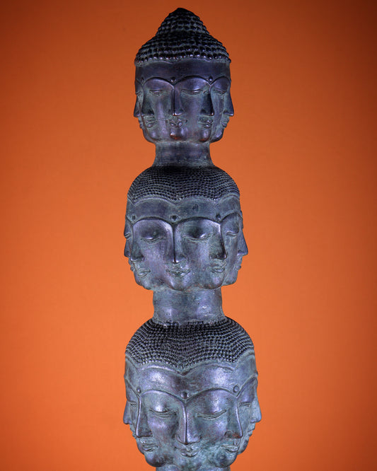 Bronze Buddha Tower with 40 faces | Lost Wax Sculpture