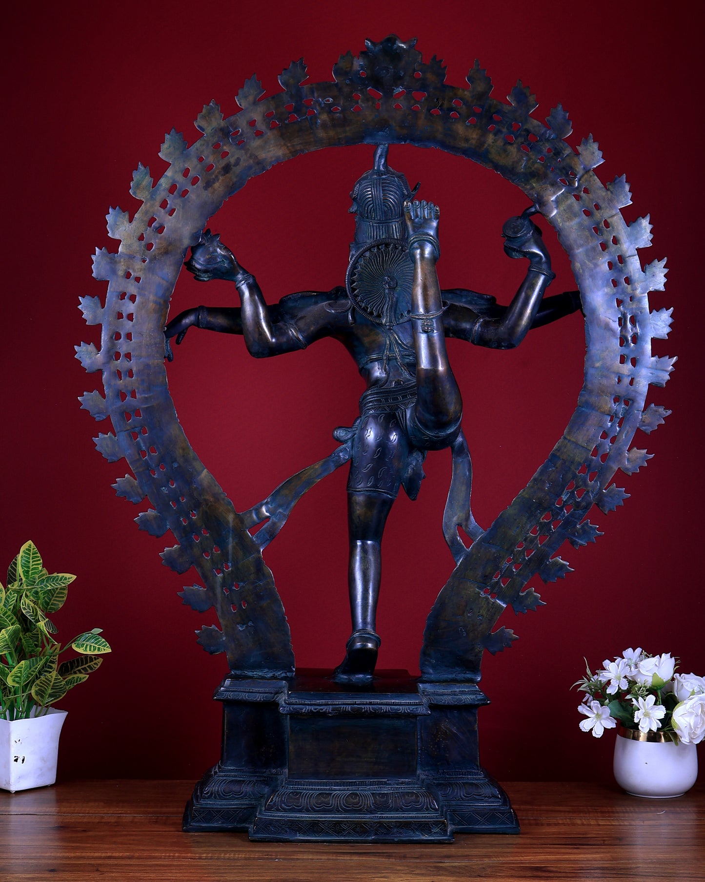 Large Pure Brass Nataraja in Ananda Tandava – 34.5"