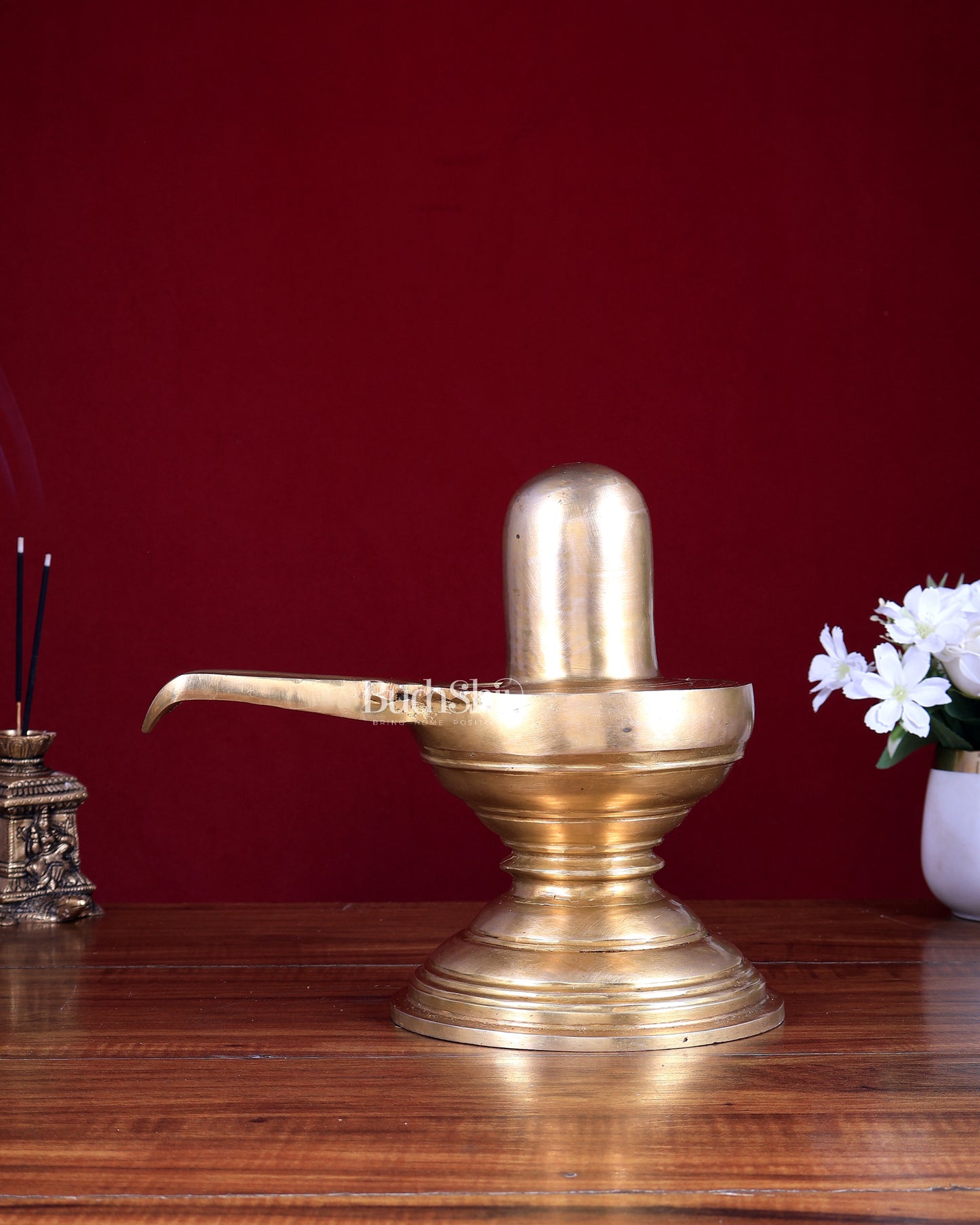 Unique Pure Brass Shiva Lingam Idol 9"