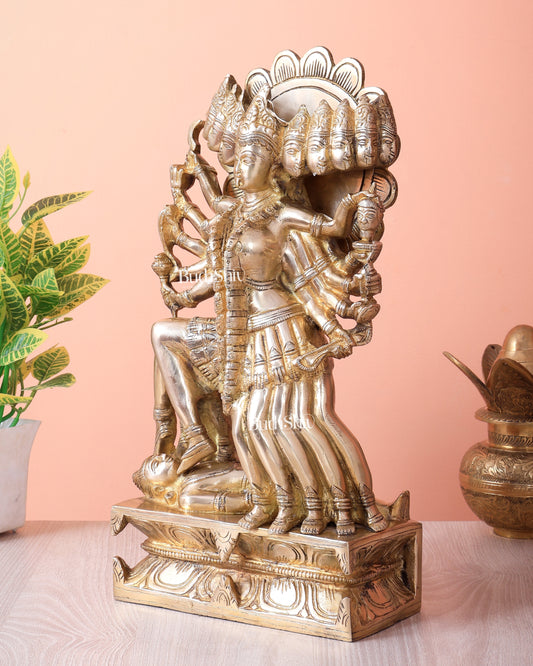 Mahakali Brass Statue 15 inch glossy lacquer finish