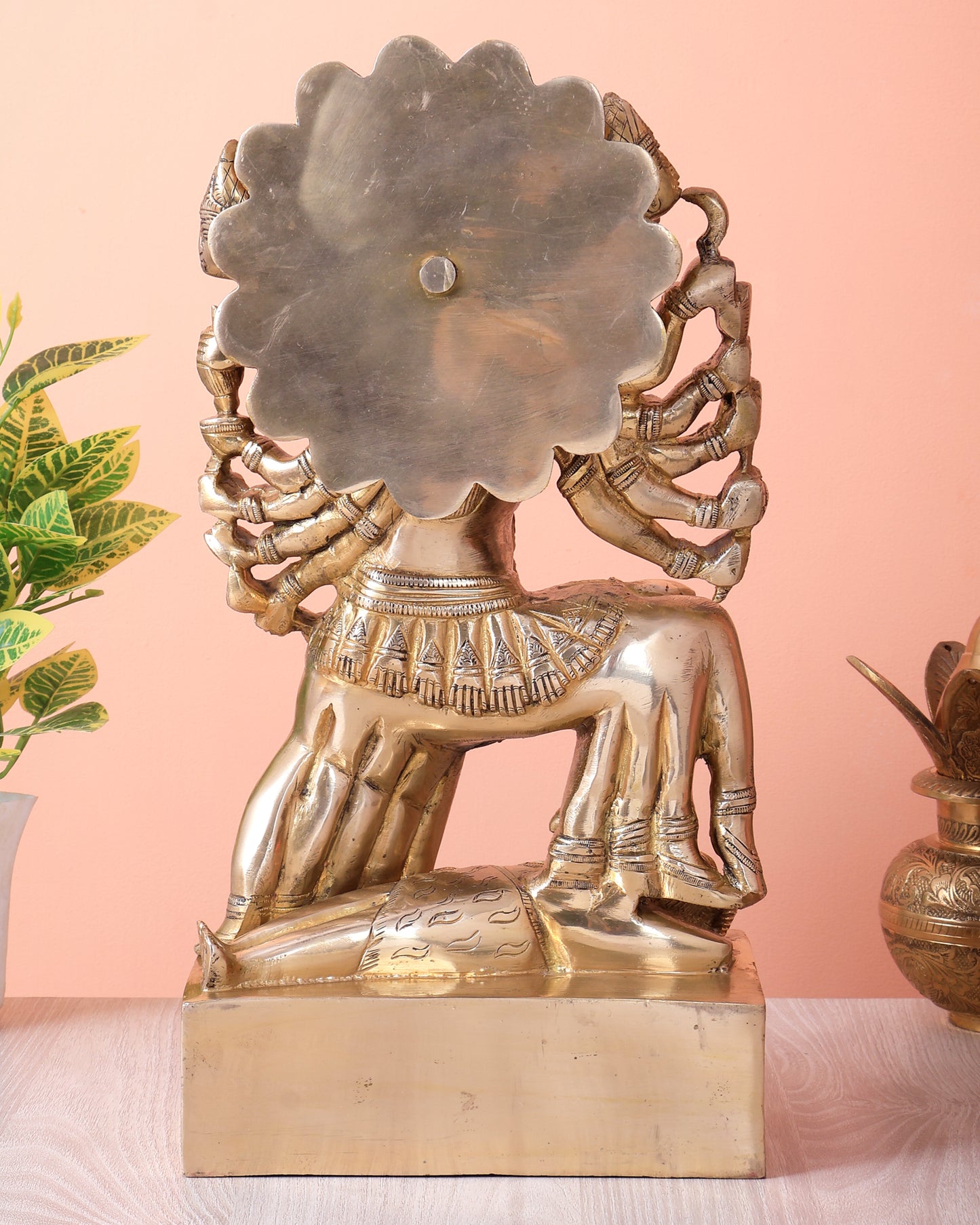 Mahakali Brass Statue 15 inch glossy lacquer finish