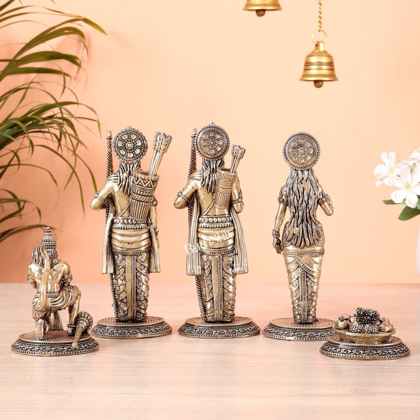 Brass Superfine Ram Darbar Individual Idol Set 7.5 inch