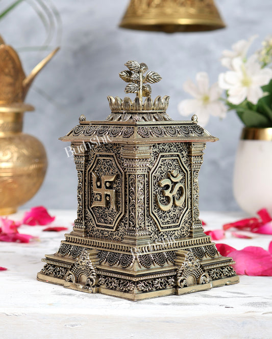 Brass Tulsi Pot | Superfine Intricate Tulsi Planter for Puja & Home Décor 5"