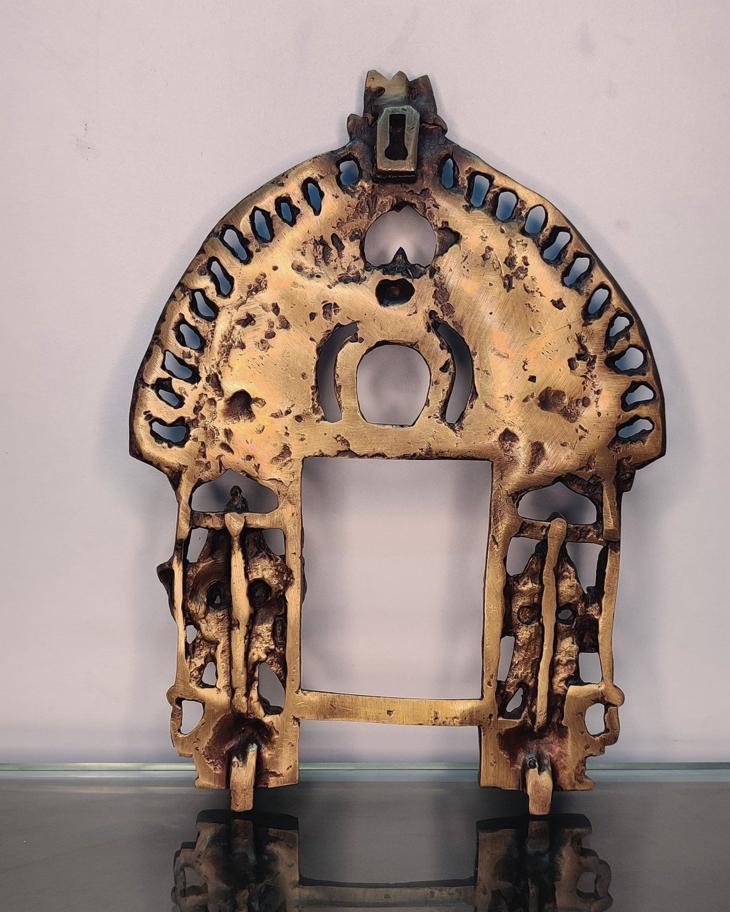 Brass Antique Handcrafted Prabhavali 11" x 8" - Budhshiv.com