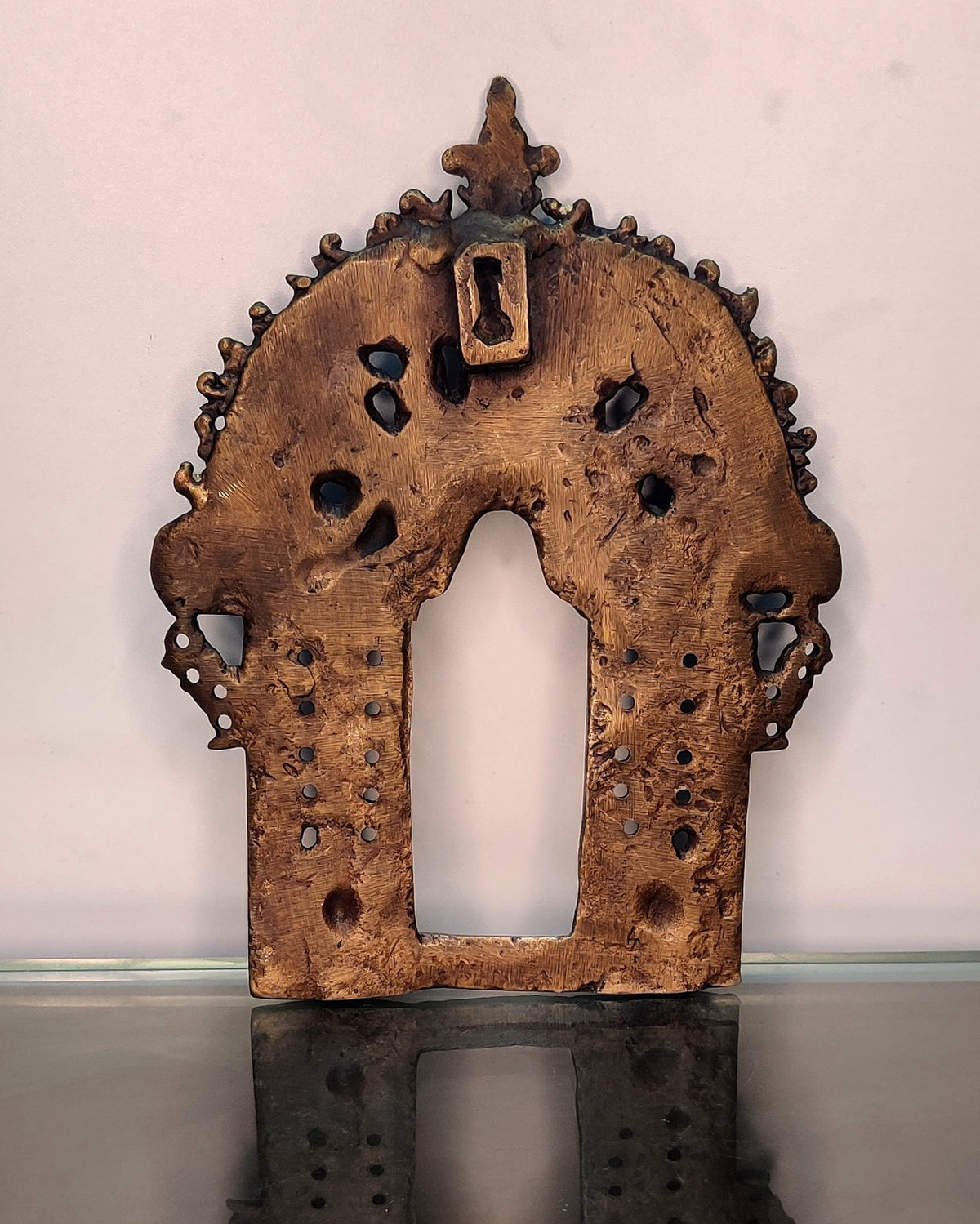 Brass Antique Handcrafted Prabhavali 9" x 7" - Budhshiv.com