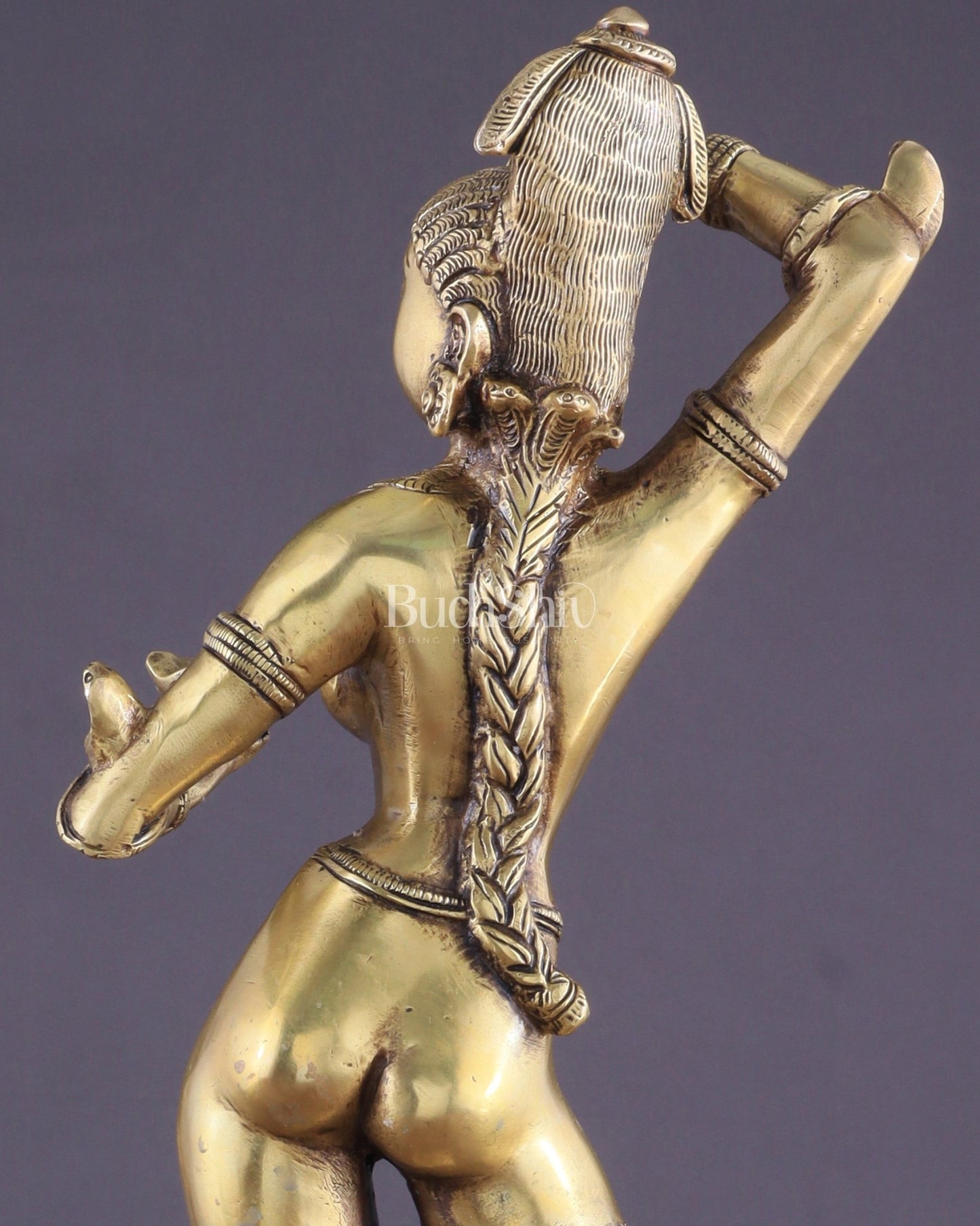 Brass Apsara Unique Sculpture – A Testament of Fertility 16" - Budhshiv.com