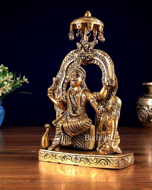 Brass Baglamukhi Statue – Divine Protector Idol - Budhshiv.com