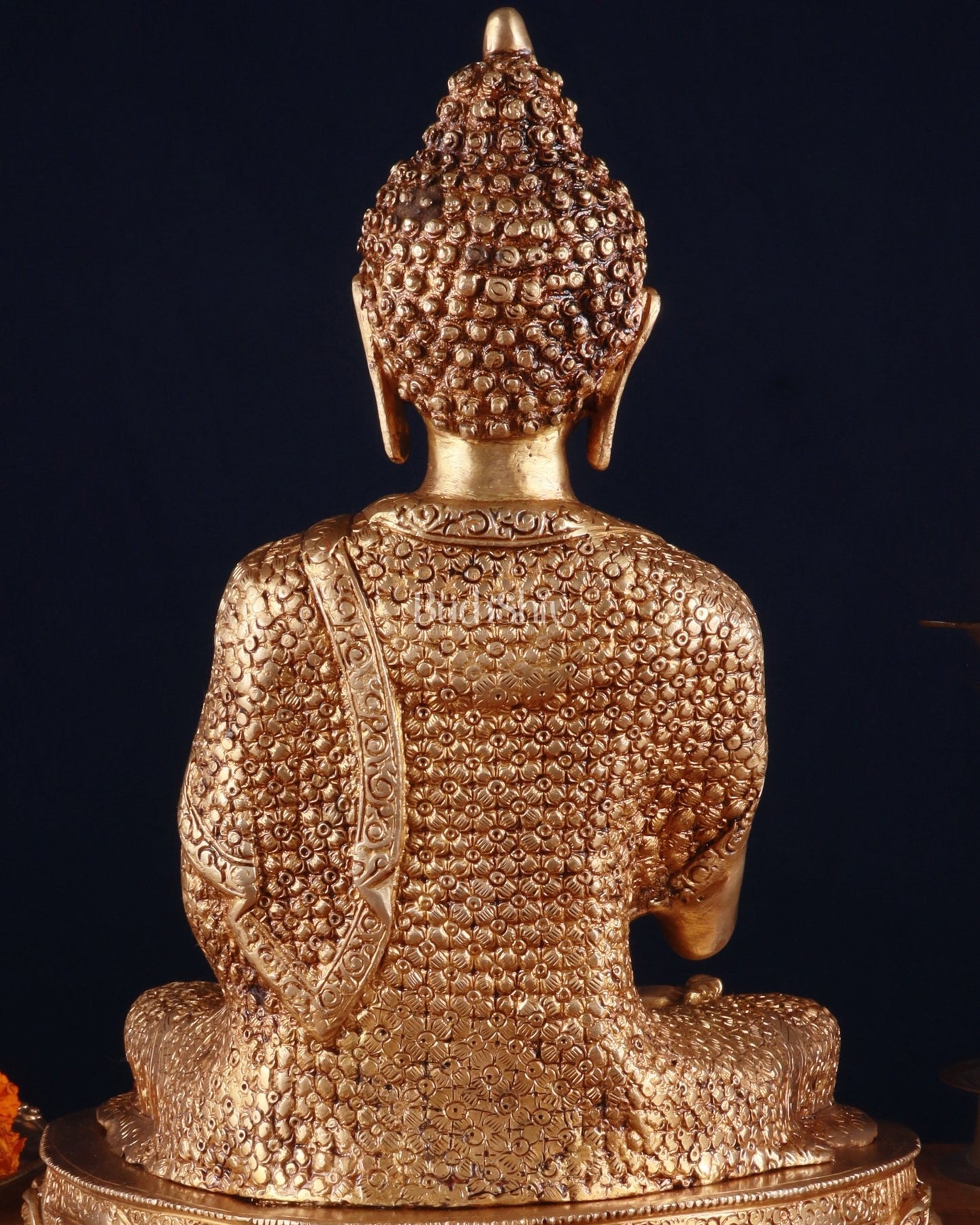 Brass Buddha aashirwad Statue 16 inch - Budhshiv.com