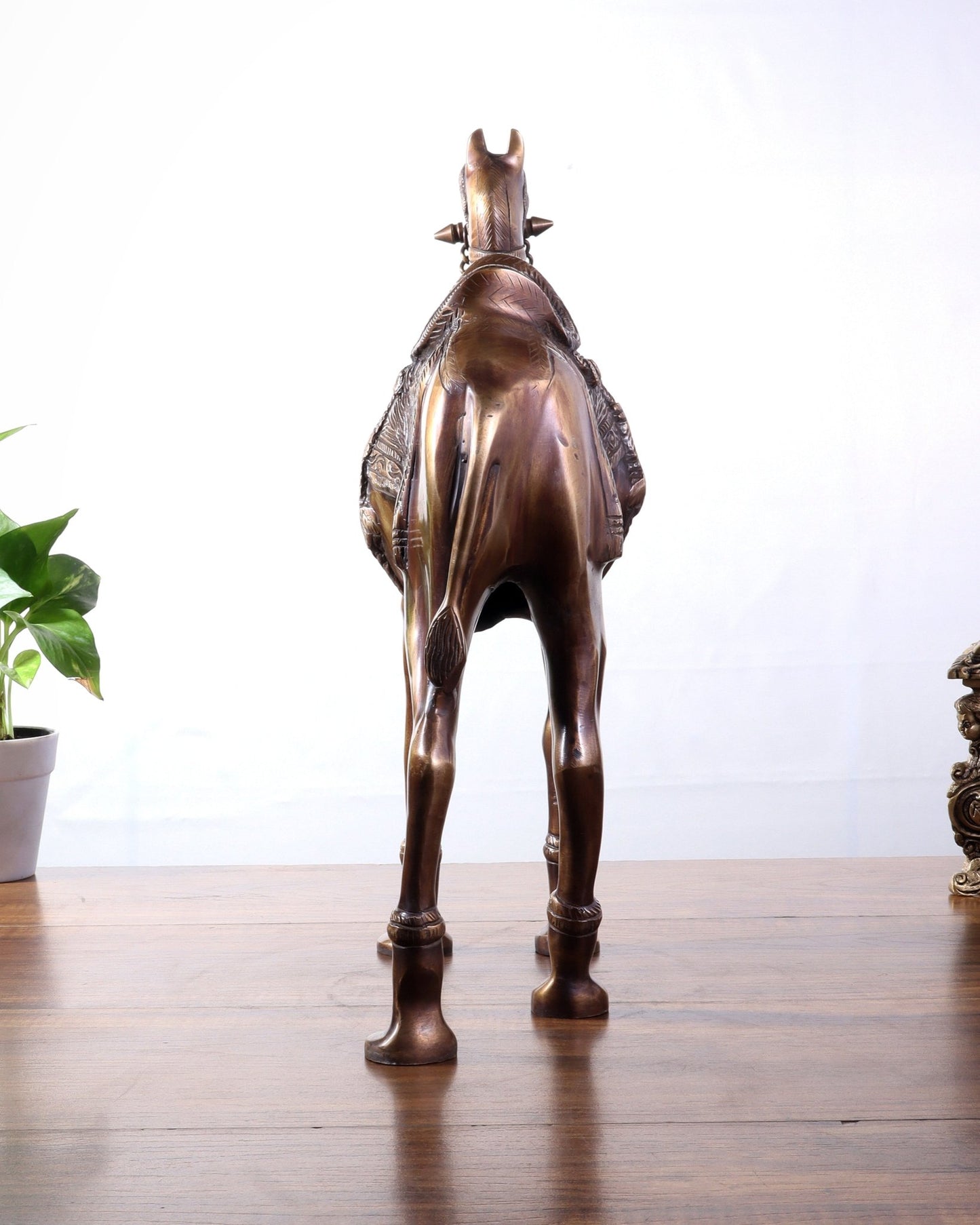Brass Camel Statue Pair – Standing and Seated (Vastu Approved) 17" - Budhshiv.com