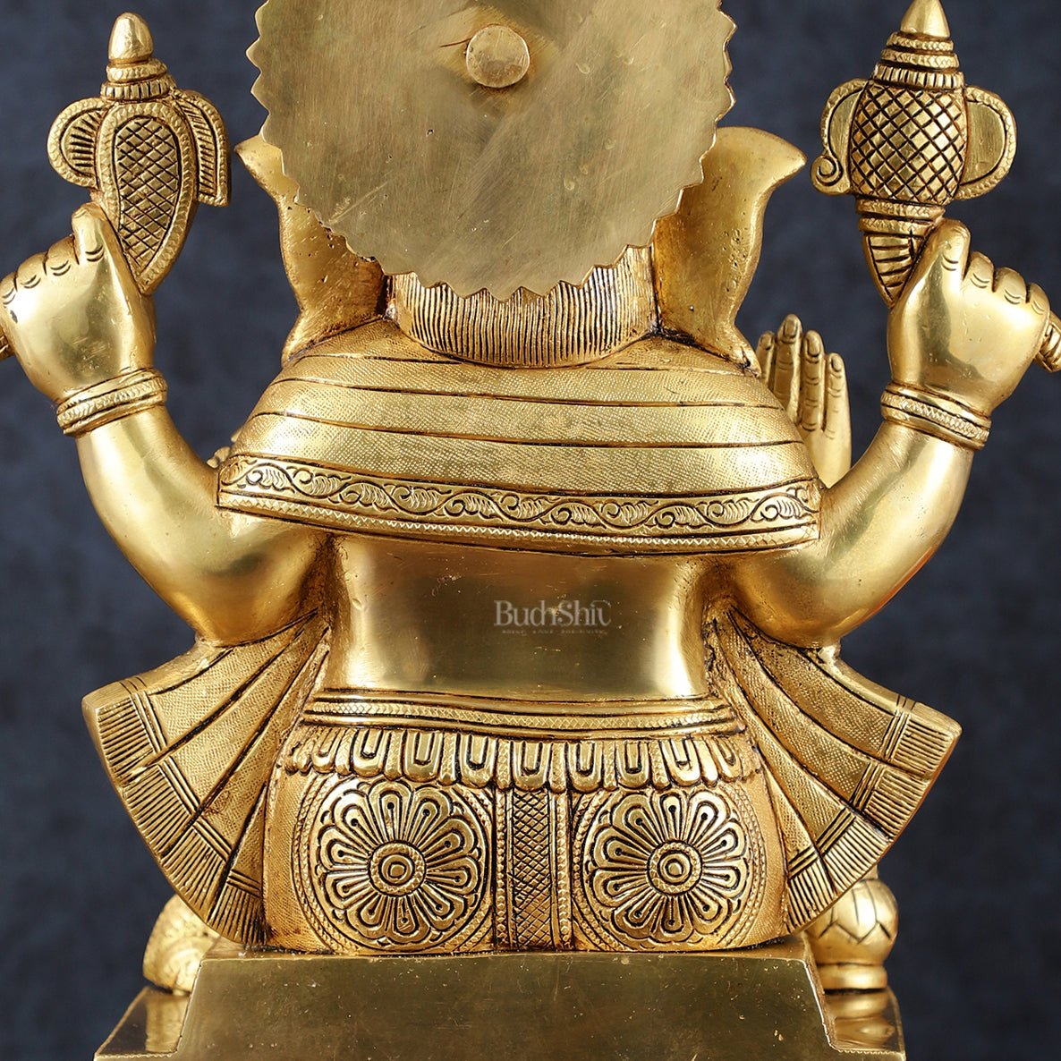 Brass Ganesha Statue – 16.5 Inch - Budhshiv.com