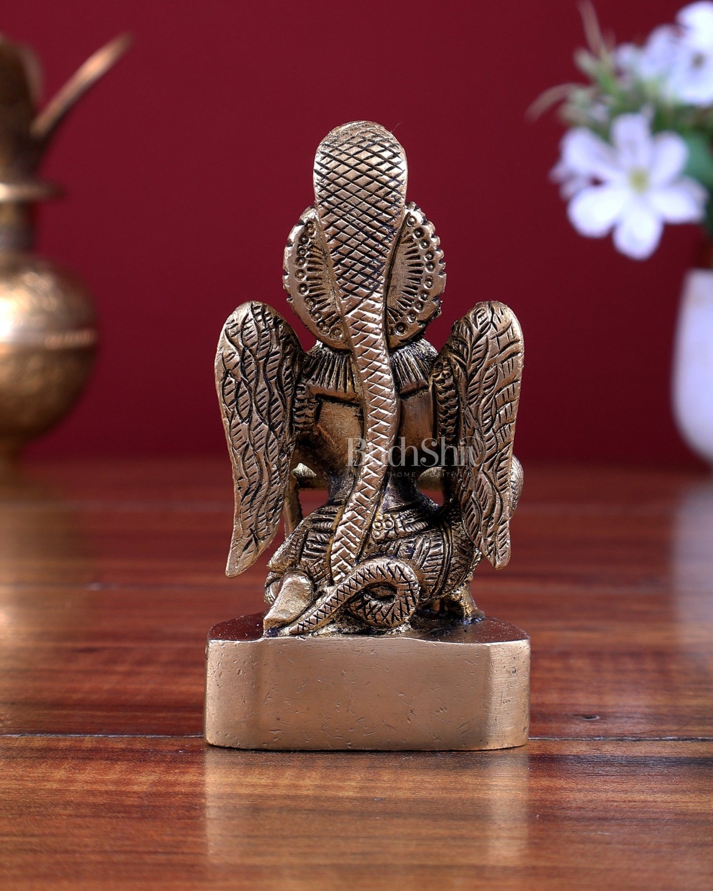 Brass Garuda Small Statue 4" - Budhshiv.com