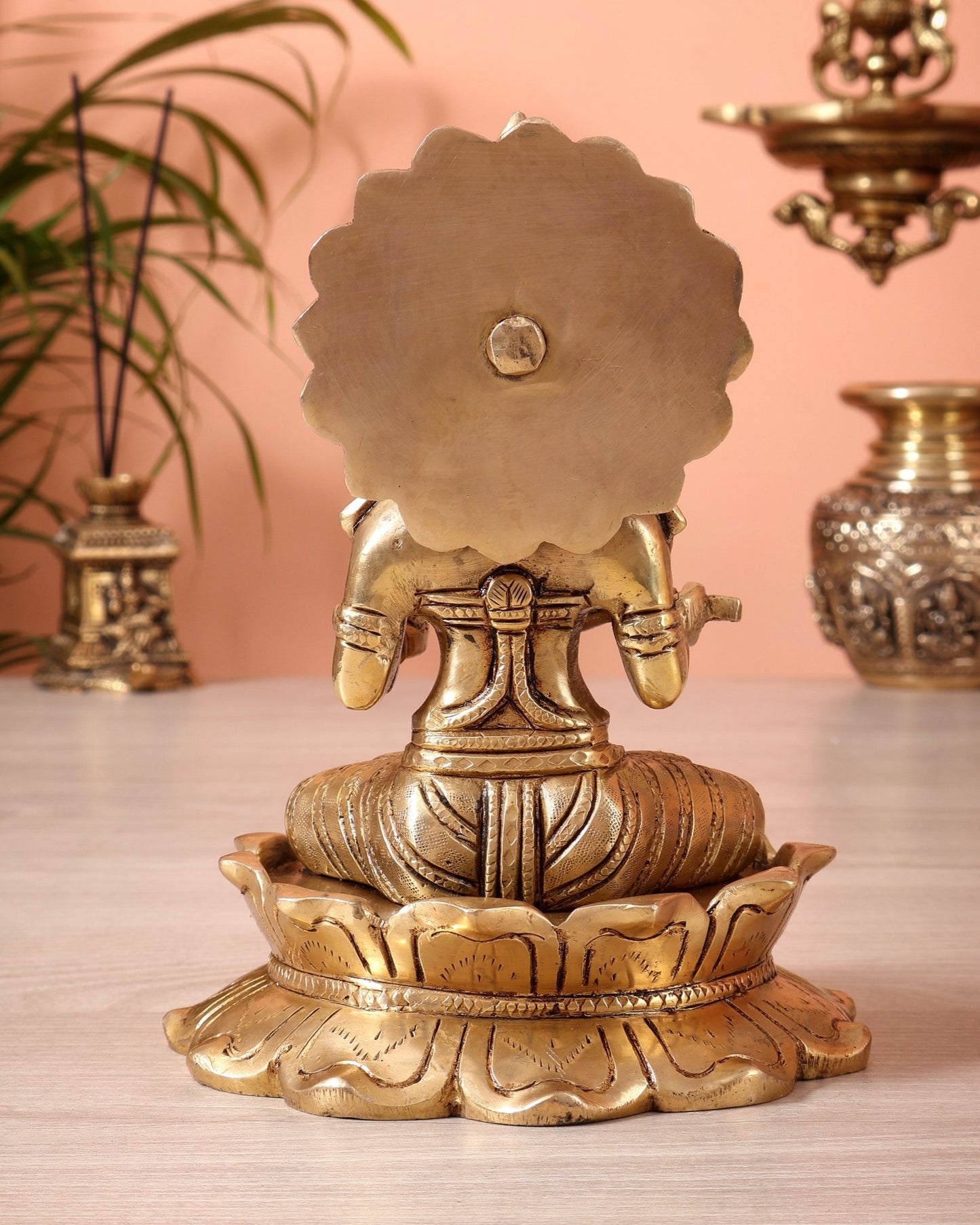 Brass Goddess Annapurna Idol | 7 Inch Superfine Murti - Budhshiv.com