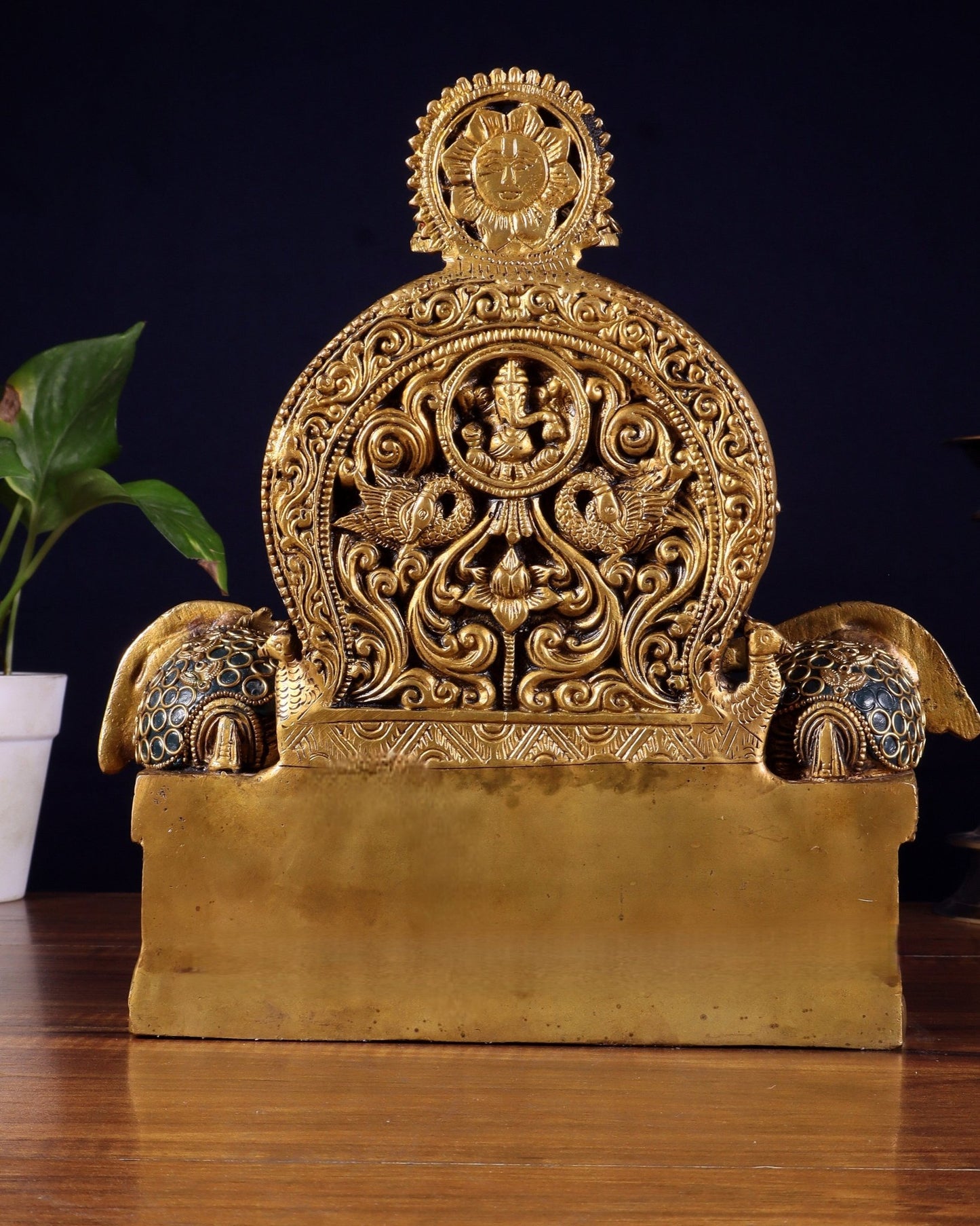 Brass Handcrafted Lord Ganesha Statue 9 inch - Budhshiv.com