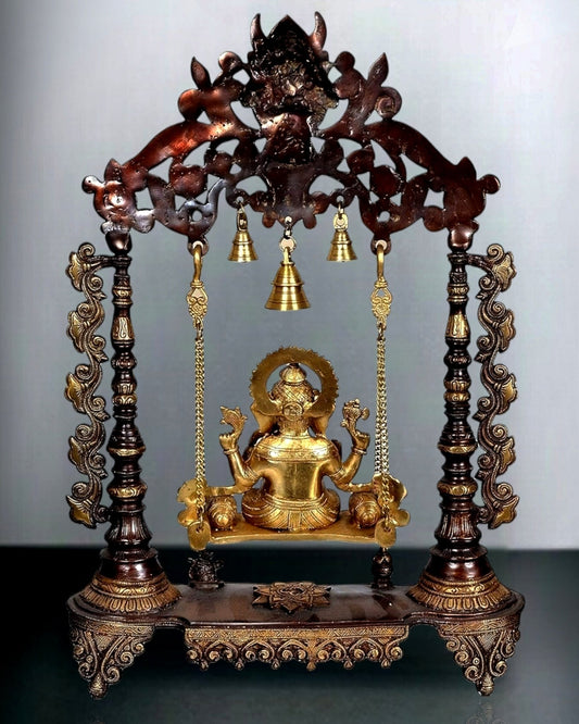 Brass Large Ganesha Swing - 26 inch - Budhshiv.com