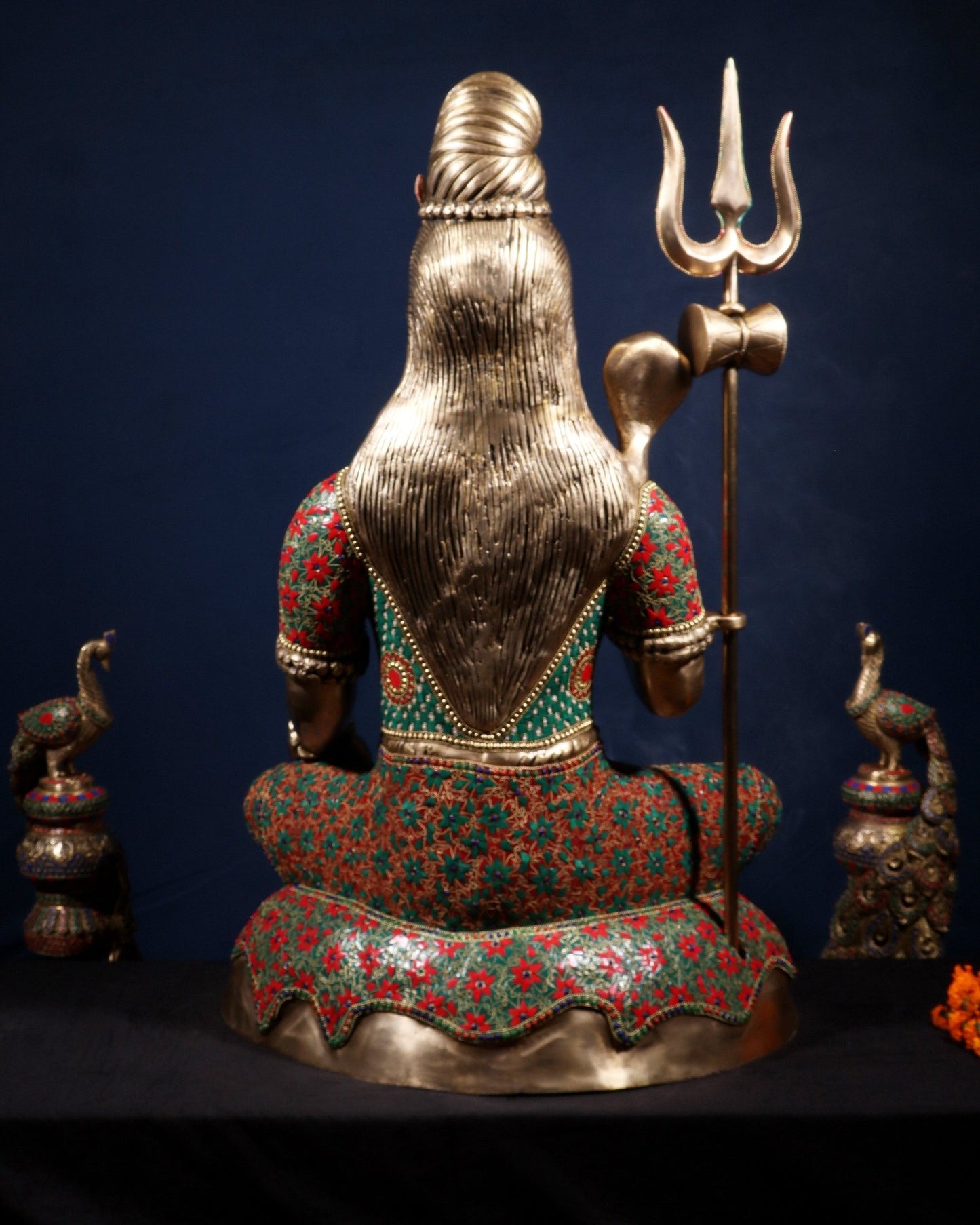 Brass Lord Shiva Statue in Aashirwaad Mudra - 36" - Budhshiv.com