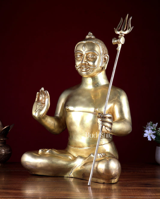 Brass Mahakal Shiva Statue 21 inch - Budhshiv.com