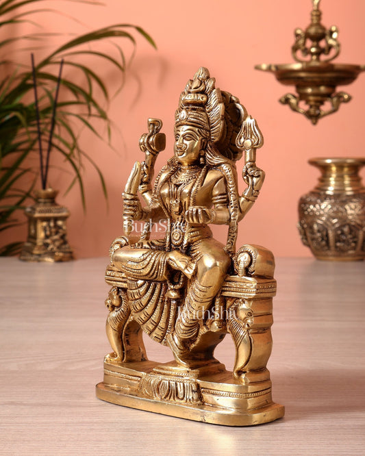 Brass Mariamman Idol Murti | Superfine 7 Inch Statue - Budhshiv.com