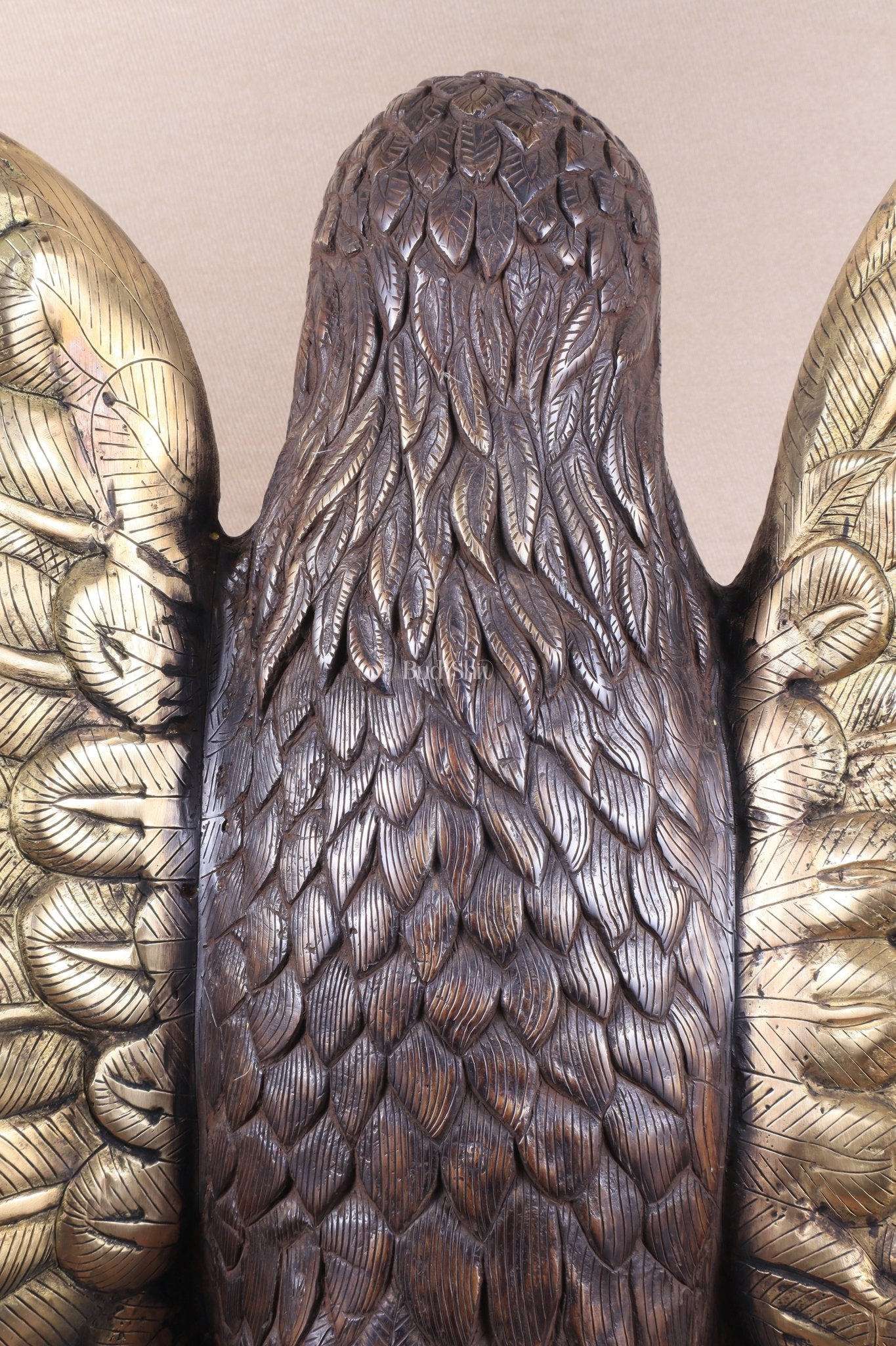 Brass Massive Eagle Jatayu with Open Wings Sculpture 41 inch - Budhshiv.com