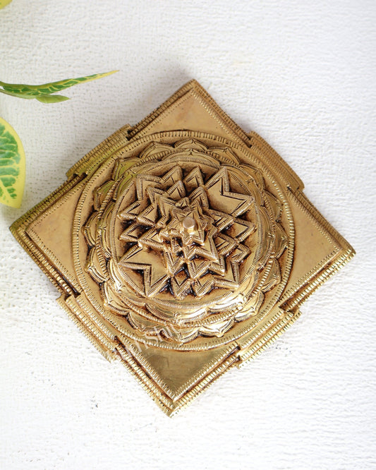 Brass Meru Shri Yantra – Superfine Quality Sacred Vastu & Prosperity Yantra - Budhshiv.com