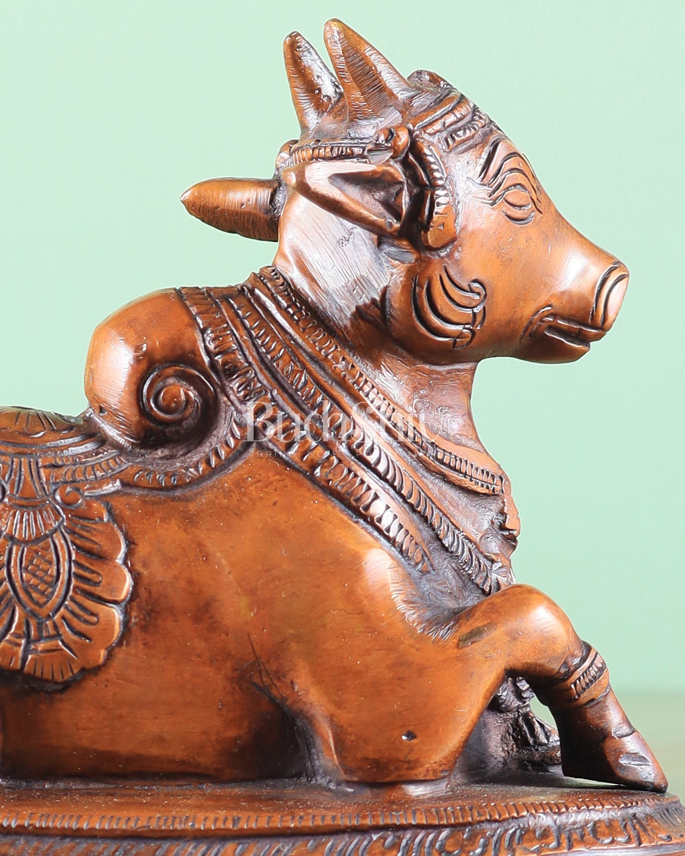 Brass Nandi Bull Idol copper tone | 5.5 inch - Budhshiv.com