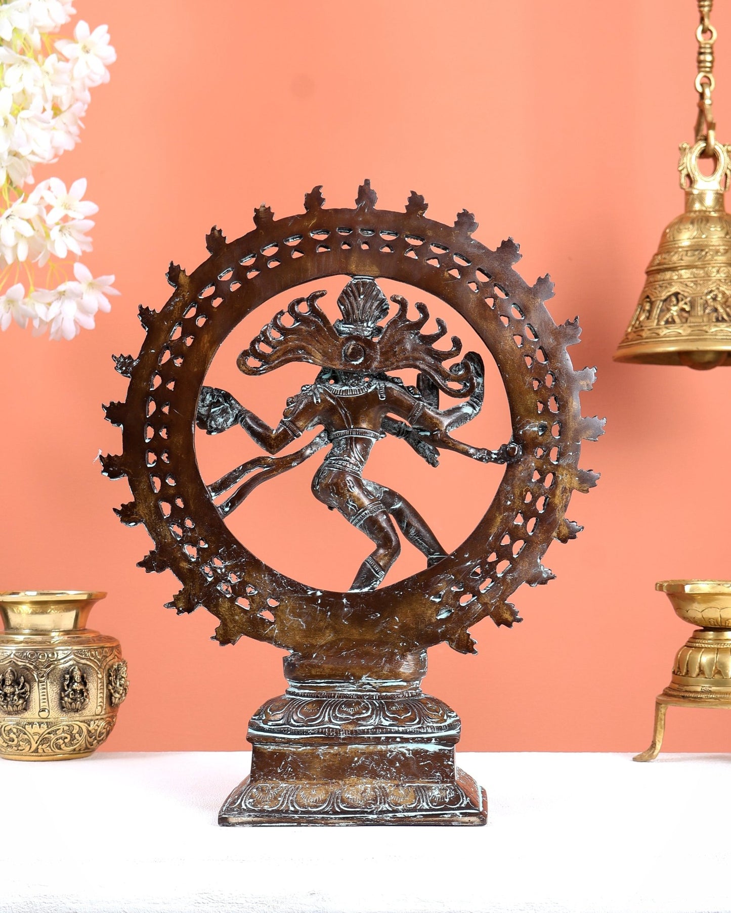 Brass Nataraja Statue - 13 inch super antique - Budhshiv.com