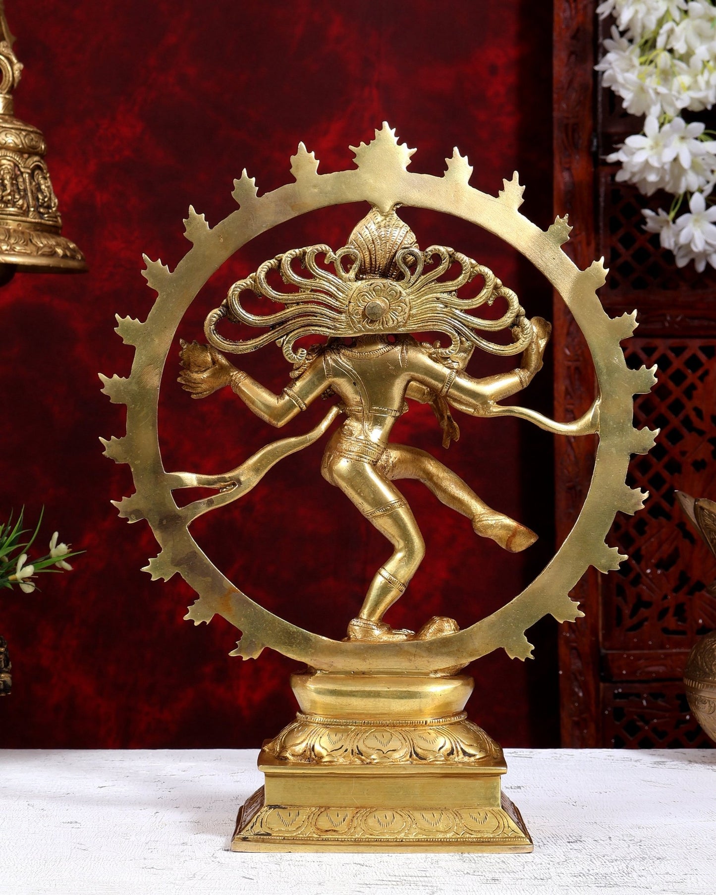 Brass Nataraja Statue 13 inch - Budhshiv.com