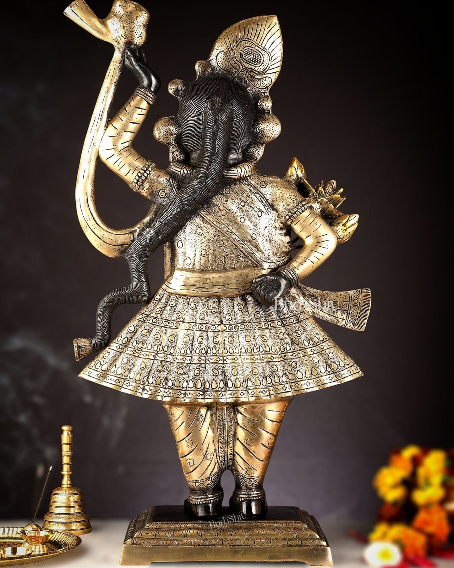 Brass Nathdwara Srinath Ji Murti Large | 32 " - Budhshiv.com