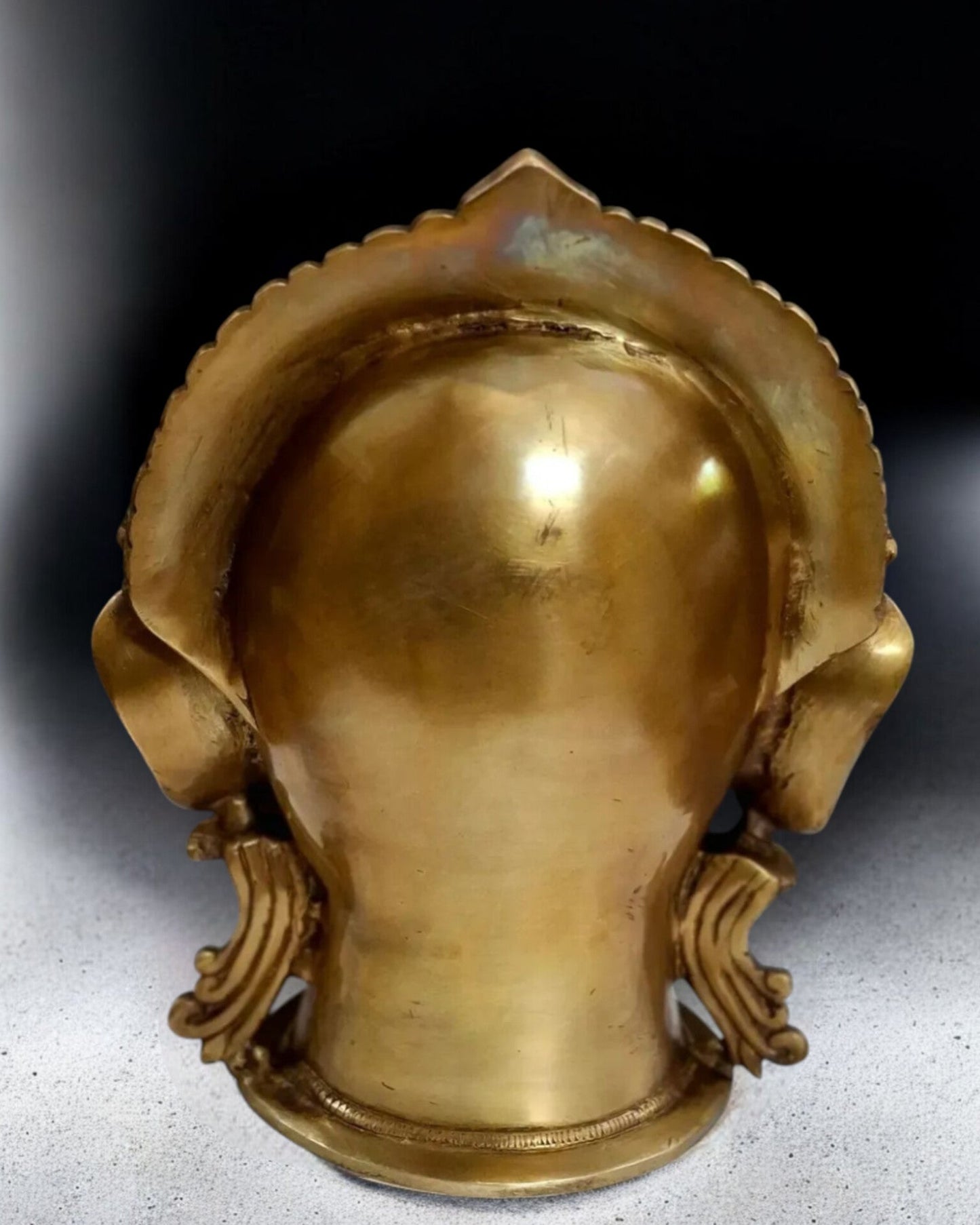Brass Parvati face Statue - 12 inches - Budhshiv.com