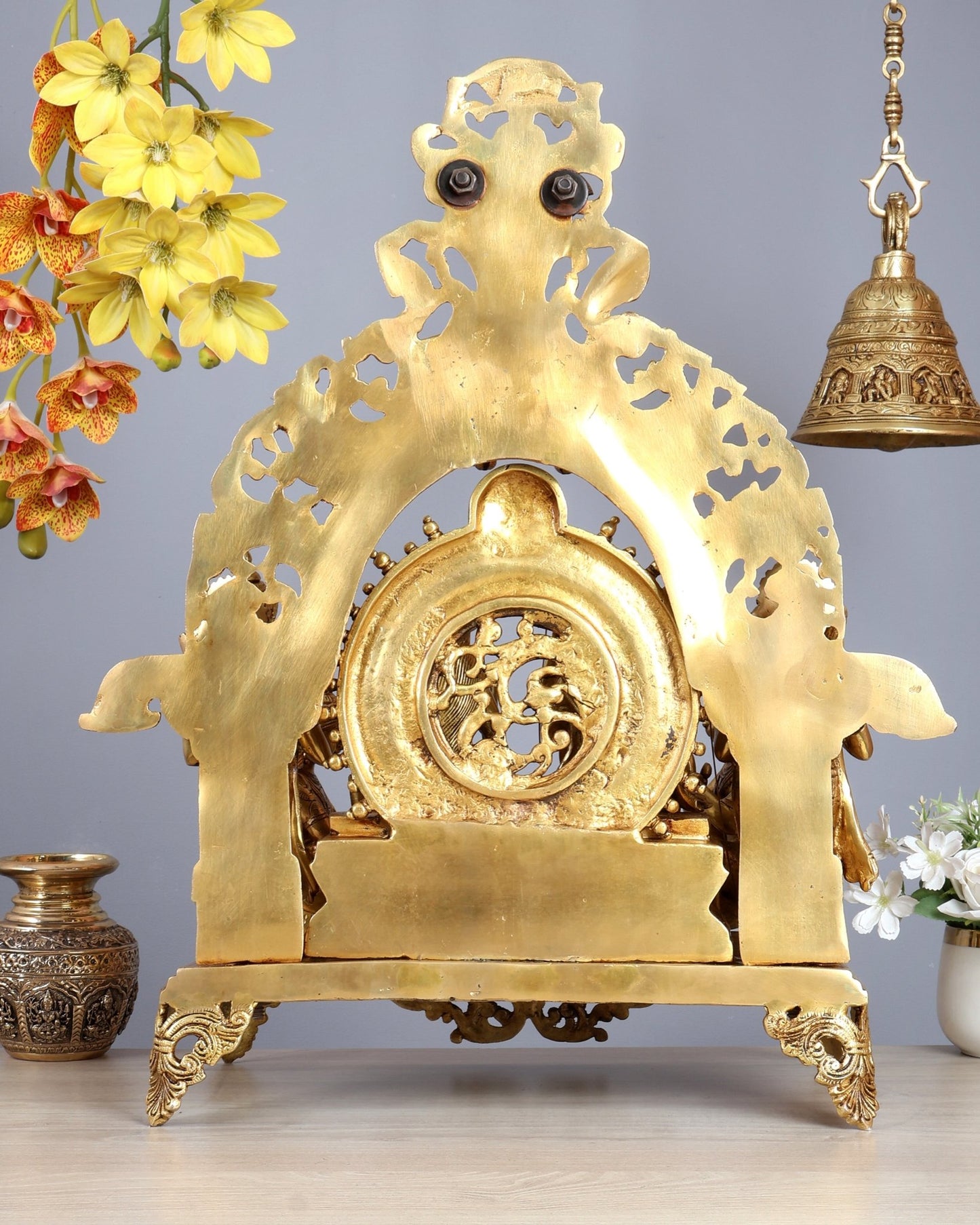 Brass Ram Darbar 23 inch (Ramapatabhishekam) - Budhshiv.com