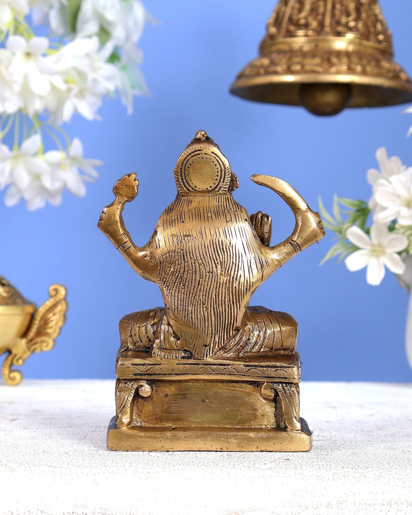 Brass Santoshi Mata Idol - 5.5 Inch - Budhshiv.com