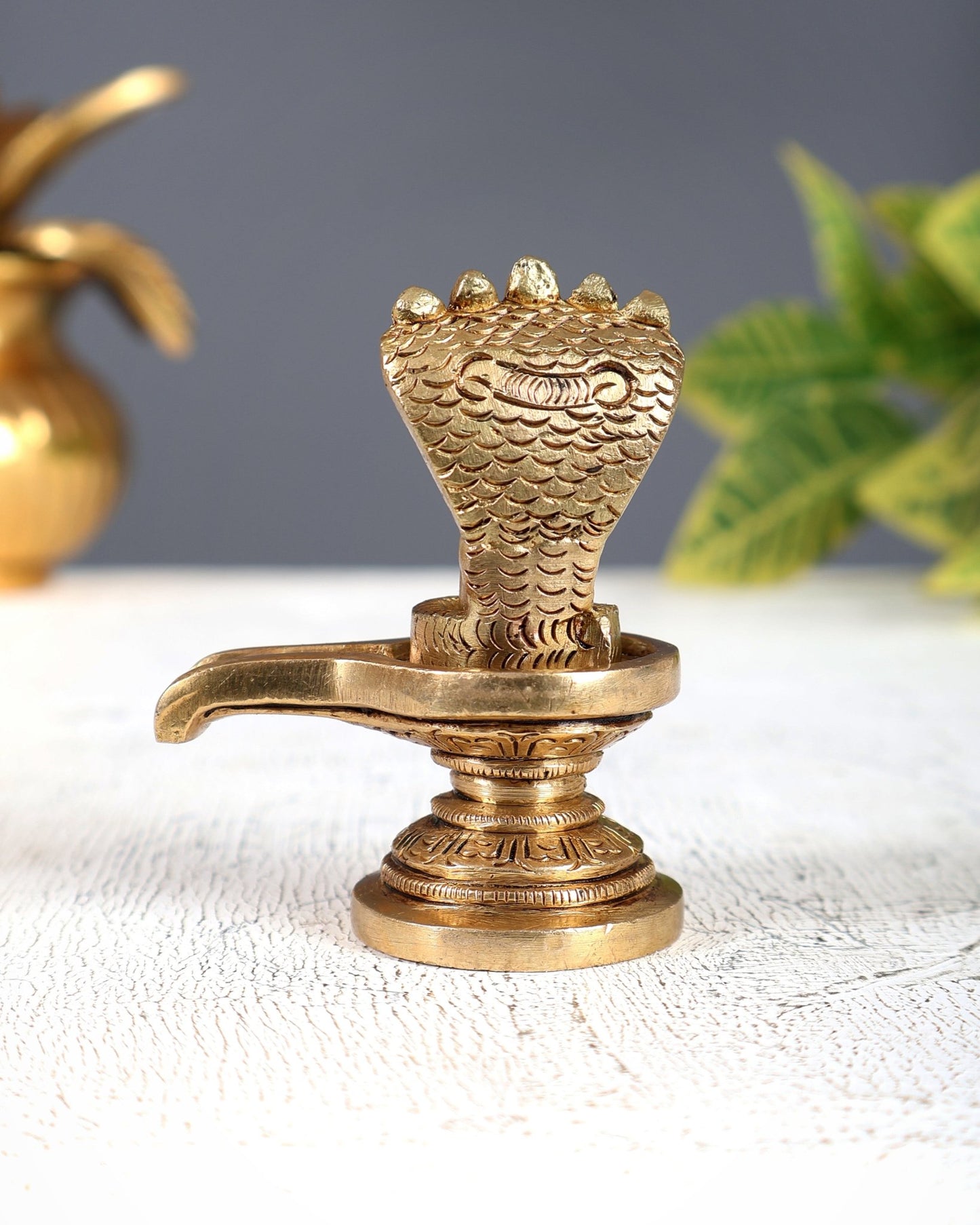 Brass Shiv Ling Miniature Idol – Solid Pooja Shivling for Daily Worship (2.5 Inches) - Budhshiv.com