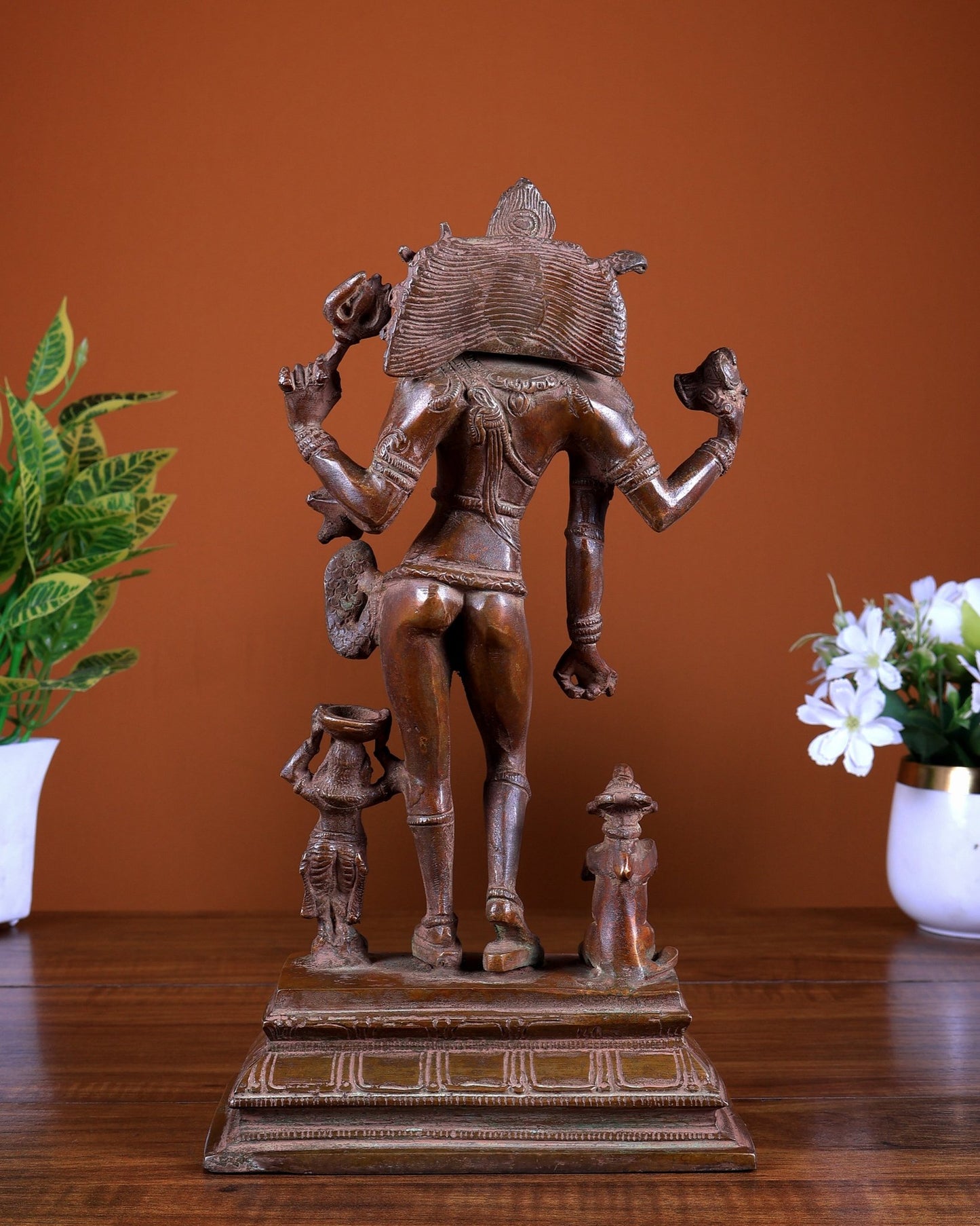 Brass Shiva Bhikshatana Bhairava Statue 11 inch - Budhshiv.com