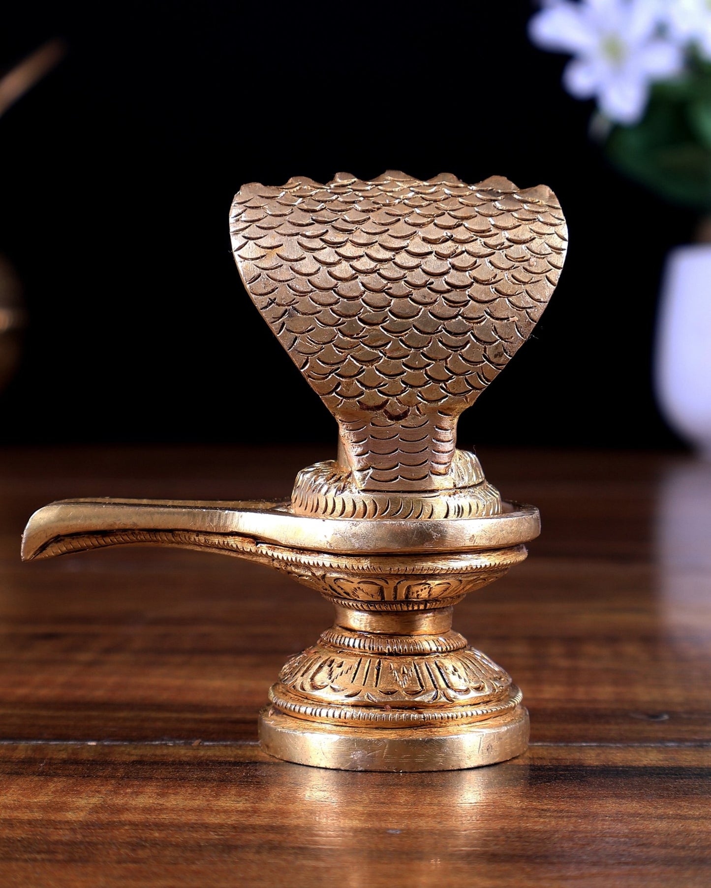 Brass Shiva lingam 4" - Budhshiv.com