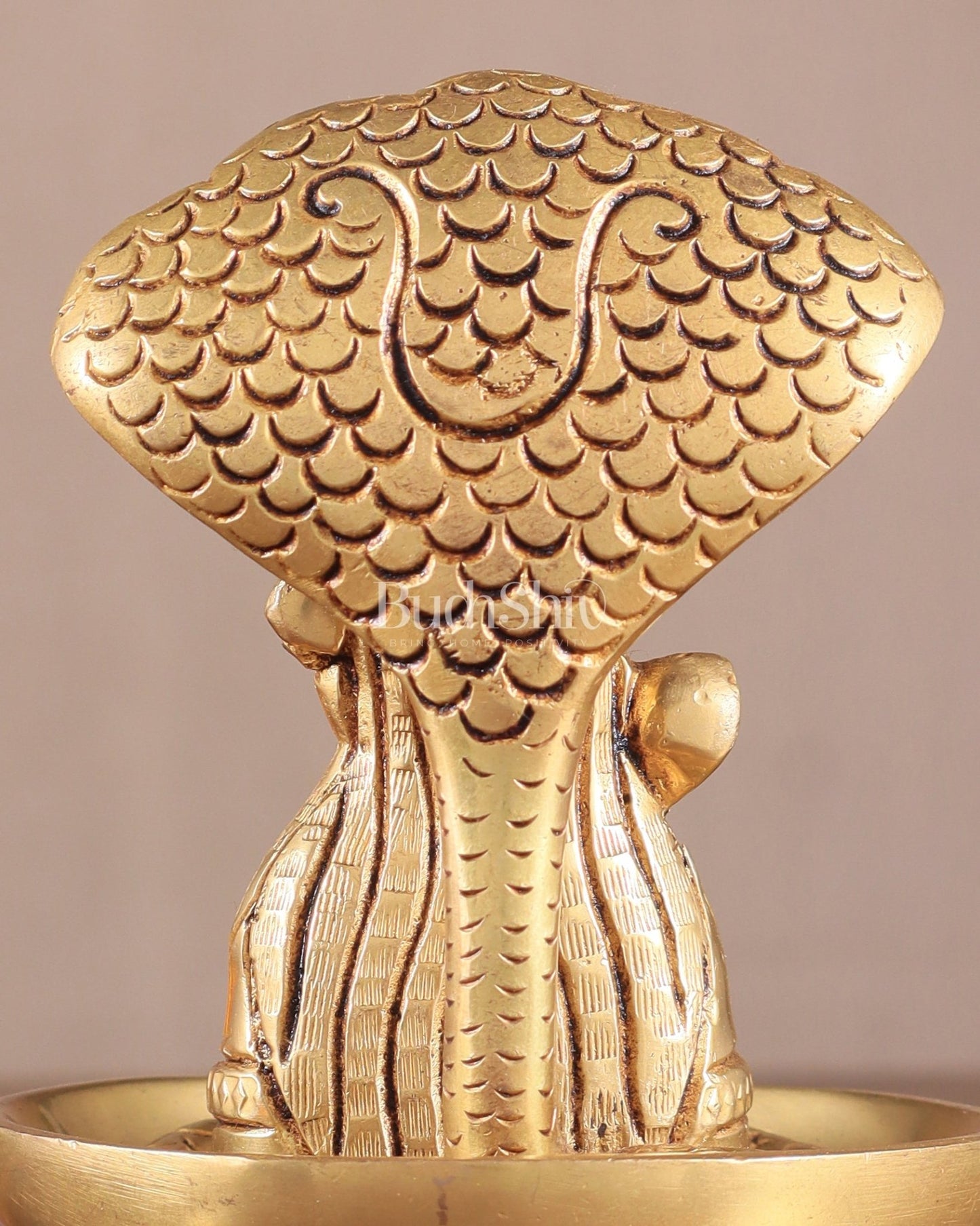 Brass Shiva Lingam with Shiva Face | 5.5" Height - Budhshiv.com