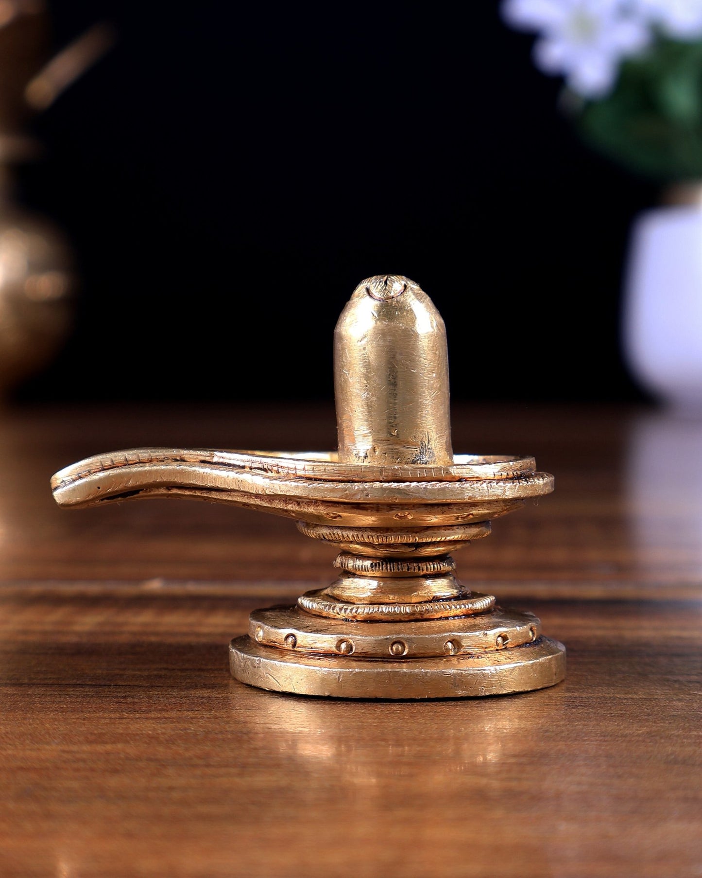 Brass Shiva Lingam (Without Nag) – Daily Pooja Idol small - Budhshiv.com