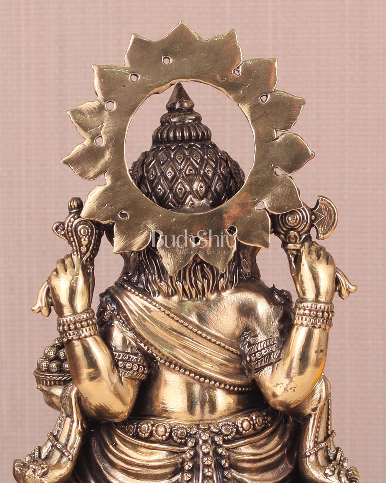 Brass Superfine Ganesh Idol - 8" - Budhshiv.com
