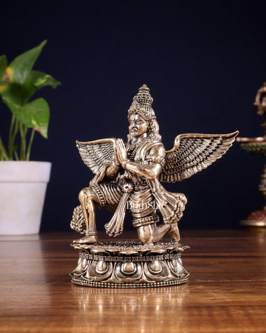Brass Superfine Garuda Idol – Intricately Handcrafted 4.5 inch - Budhshiv.com