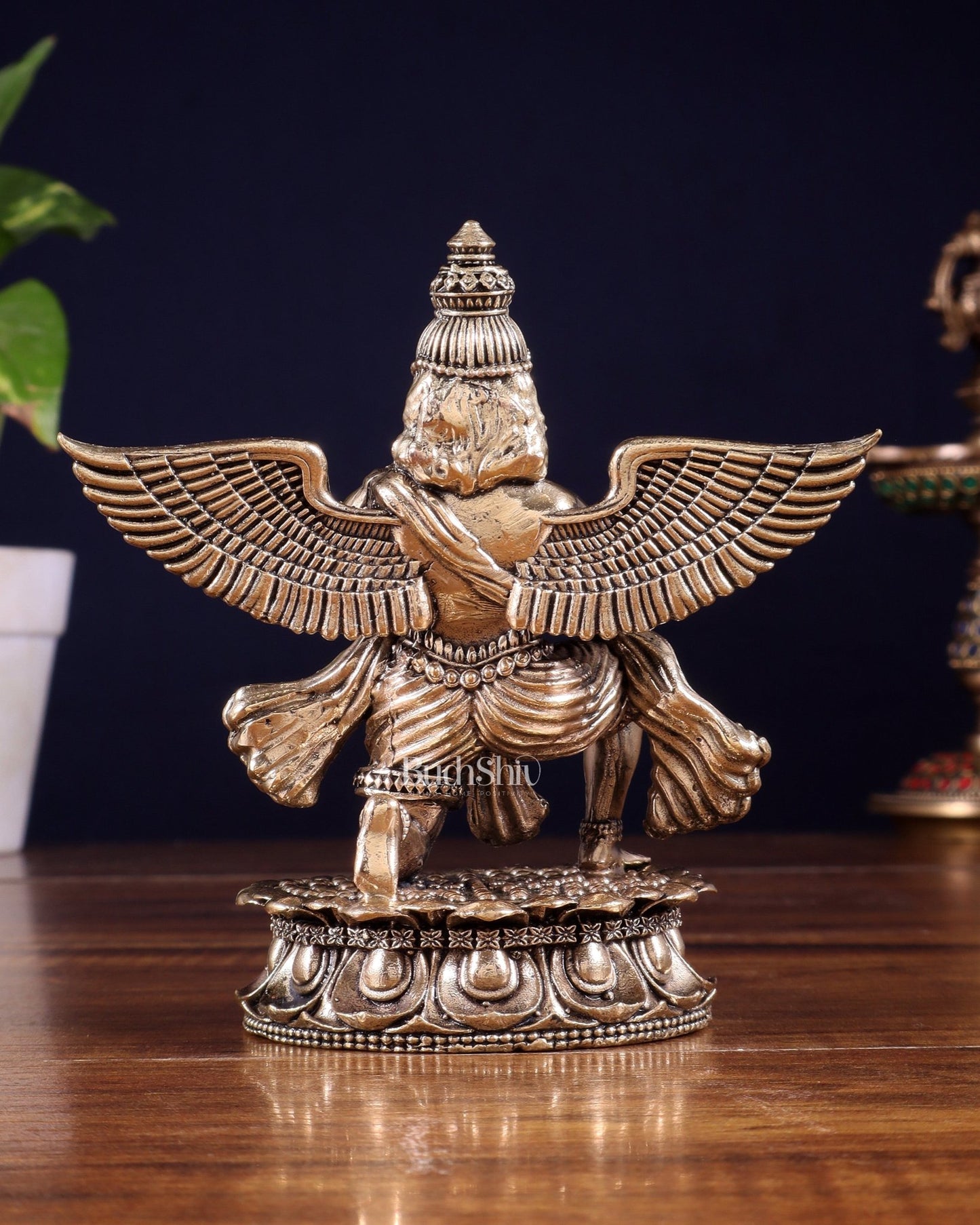 Brass Superfine Garuda Idol – Intricately Handcrafted 4.5 inch - Budhshiv.com