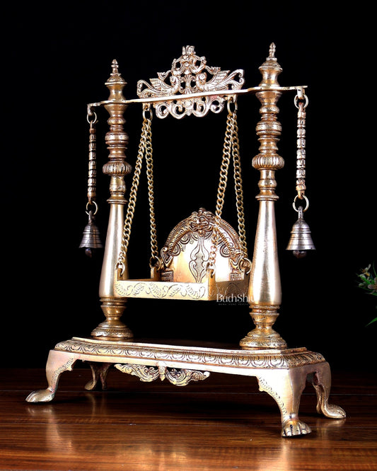 Brass Superfine Jhoola Singhasan Paalna Oonjal | Idol Swing 16.5 inch - Budhshiv.com
