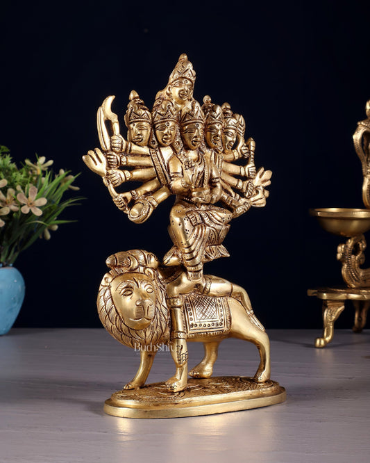 Brass Superfine Kamakhya Devi Idol 8.5" - Budhshiv.com