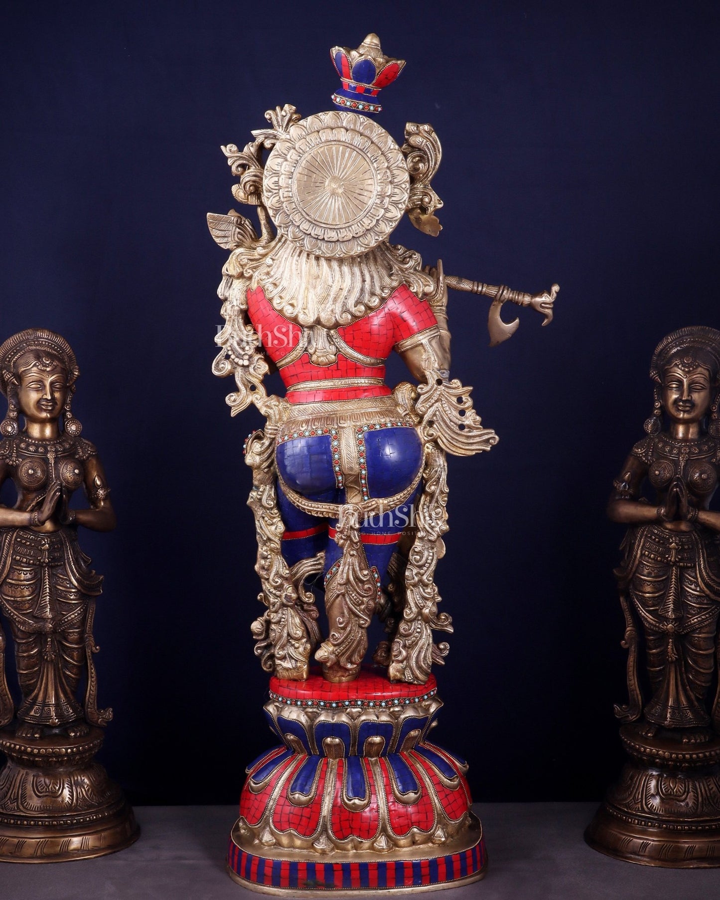 Brass Superfine Krishna Statue | Height 36 Inch/3 feet - Budhshiv.com
