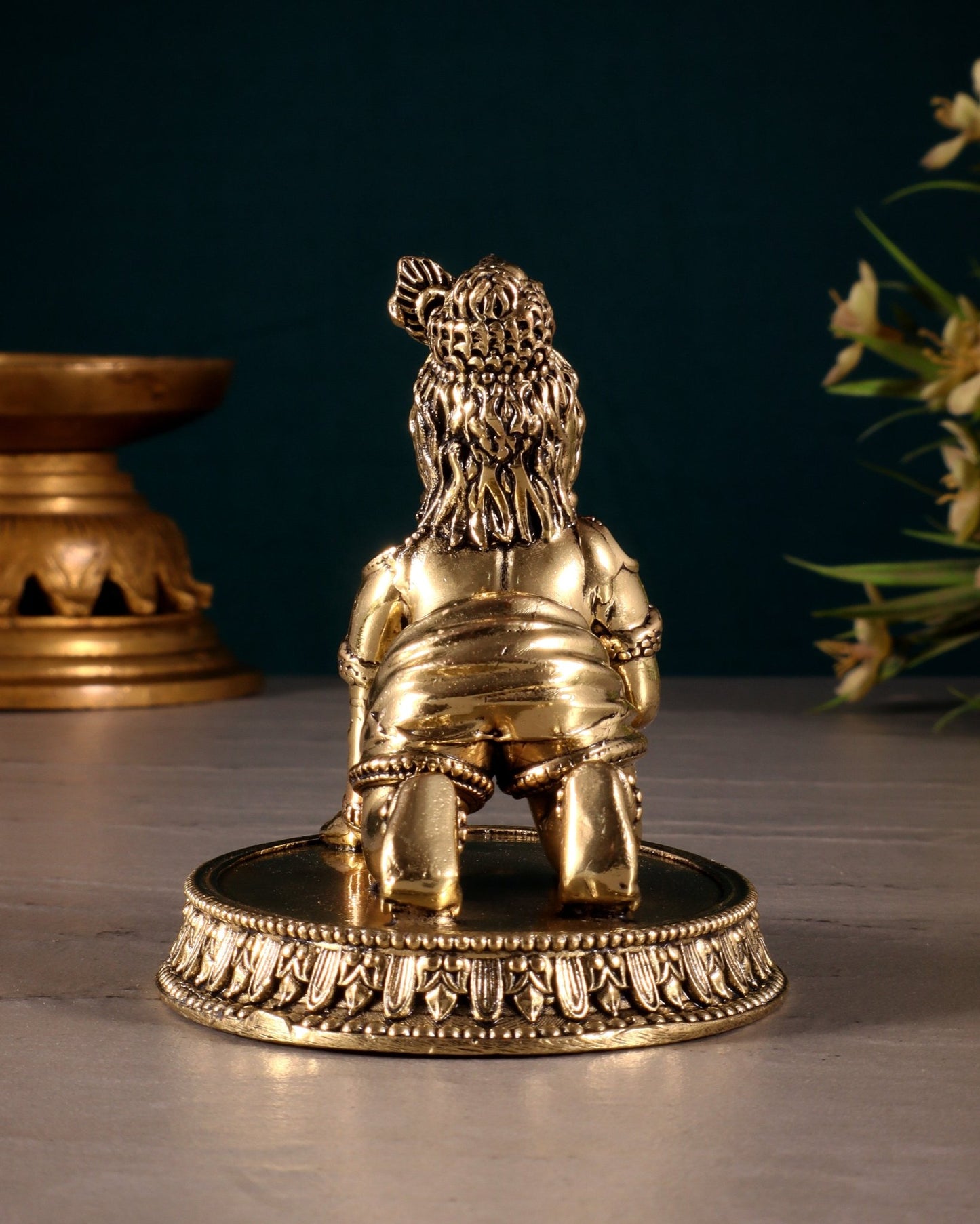 Brass Superfine Laddoo Gopal Idol 3 inch with base - Budhshiv.com