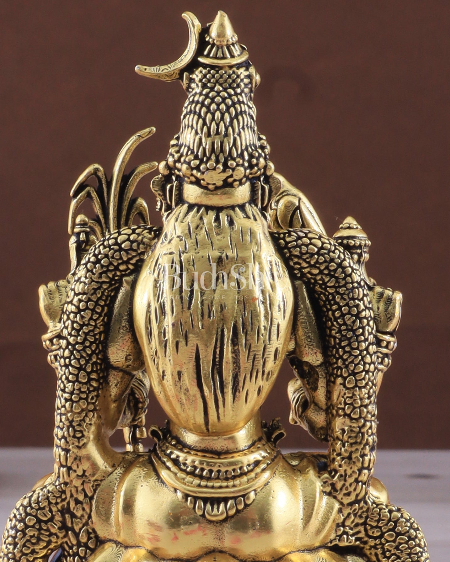 Brass Superfine Lalitadevi Rajarajeshwari Idol - 4 in Height golden tone - Budhshiv.com