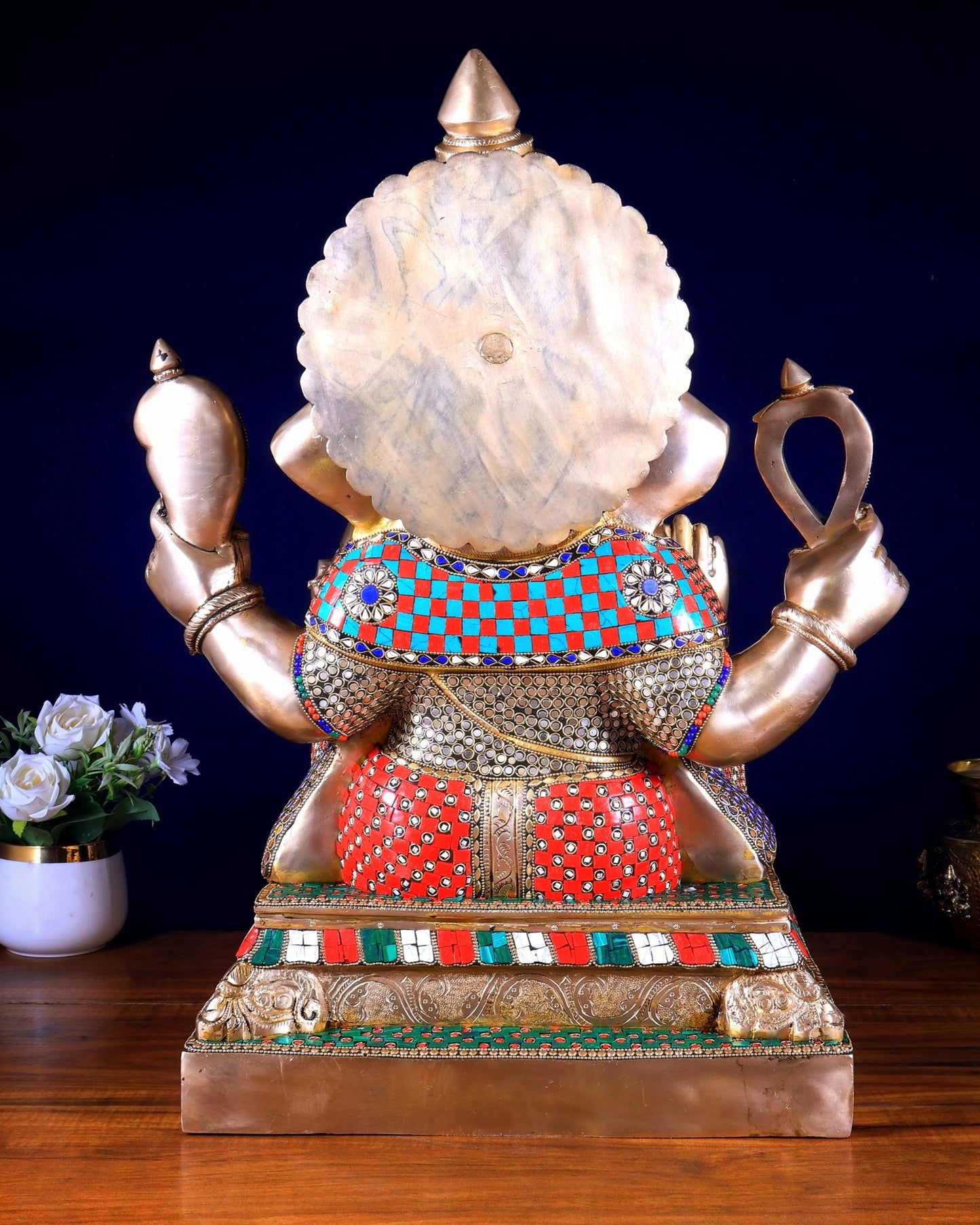 Brass Superfine Large Lord Ganesha Statue 25 inch - Budhshiv.com