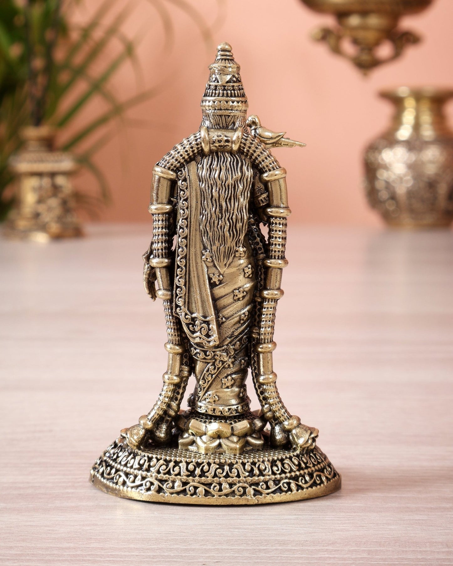 Brass Superfine Meenakshi Devi Idol (4 Inch) - Budhshiv.com