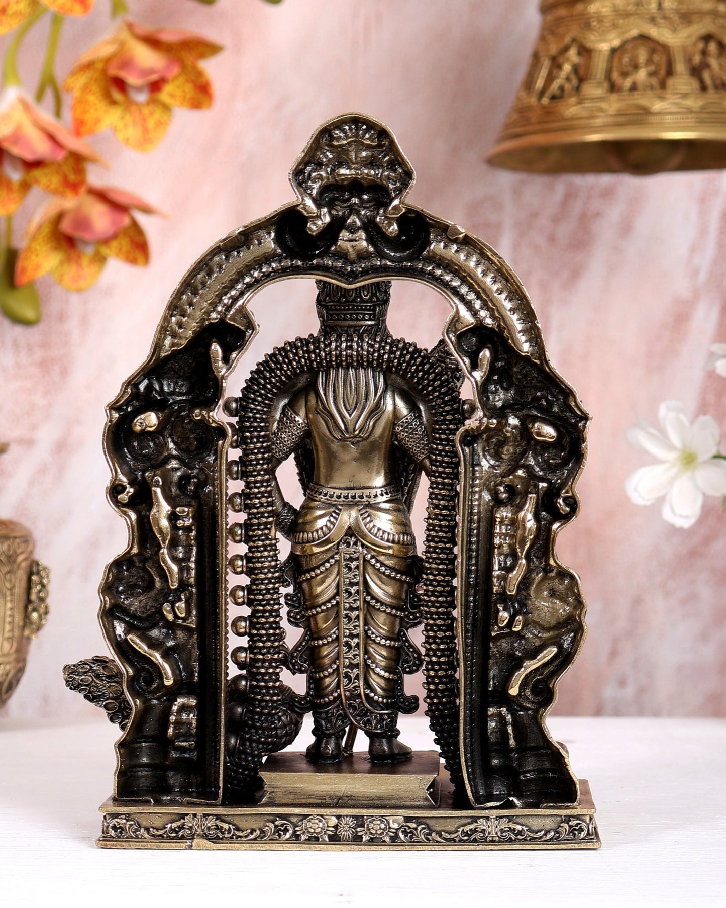 Brass Superfine Murugan Swamy Idol | Divine Handcrafted Kartikeya Murti (8 Inch) - Budhshiv.com