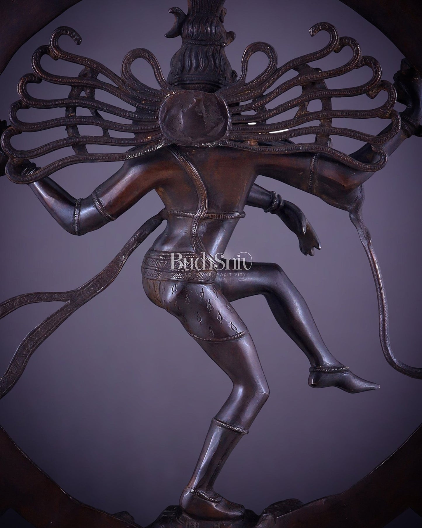 Brass Superfine Nataraja Statue 25" Vintage bronze tone - Budhshiv.com